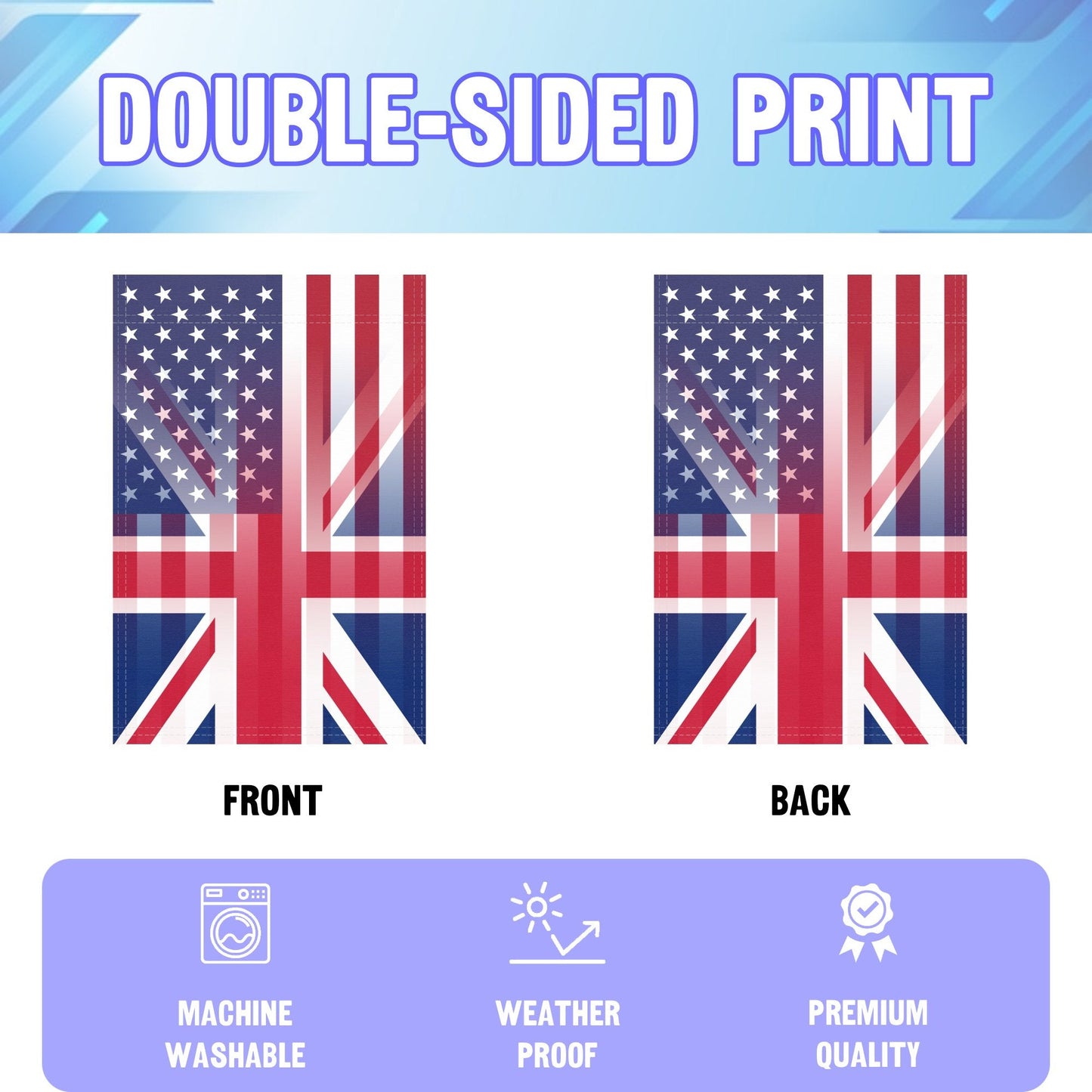 British American Garden Flag