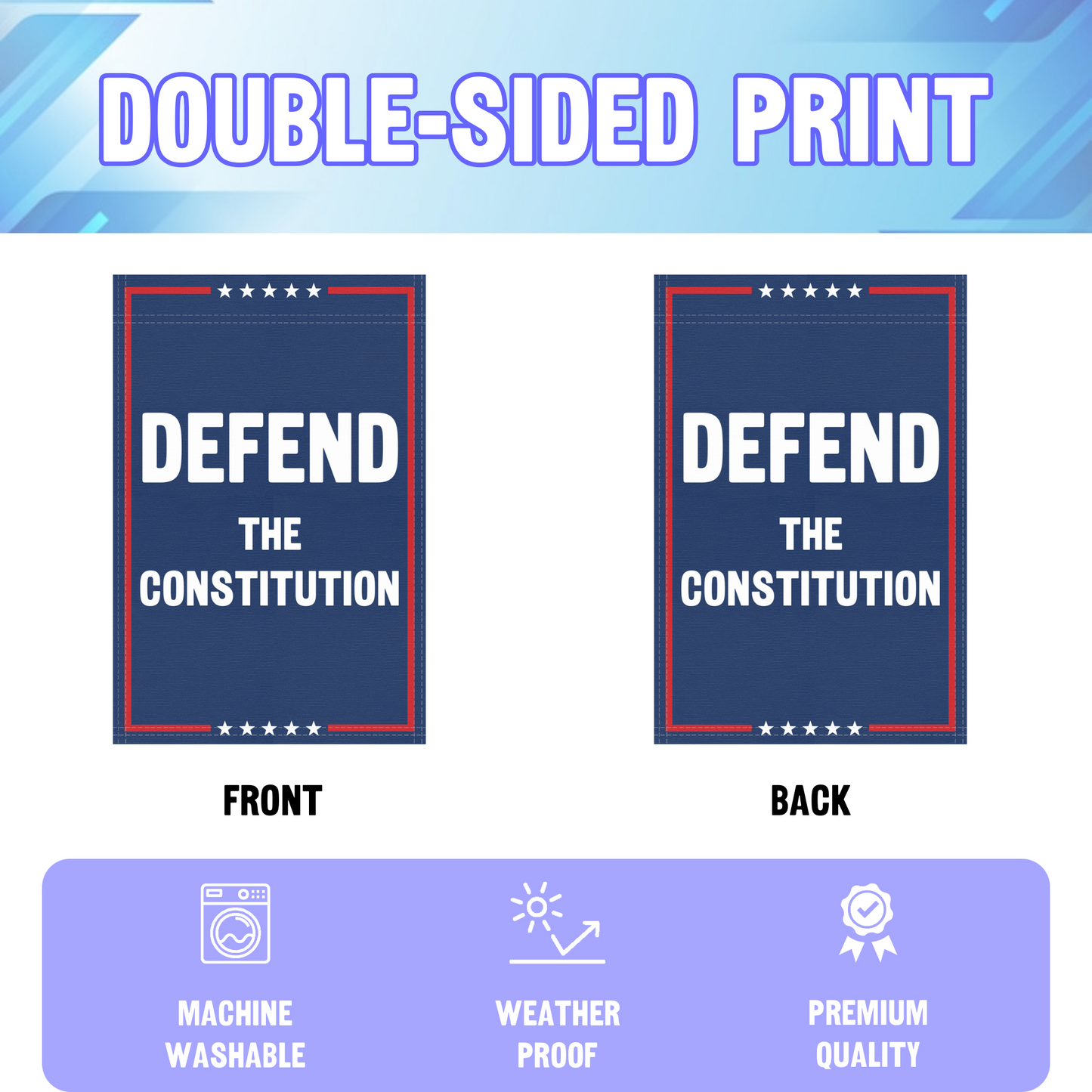 Defend The Constitution Garden Flag