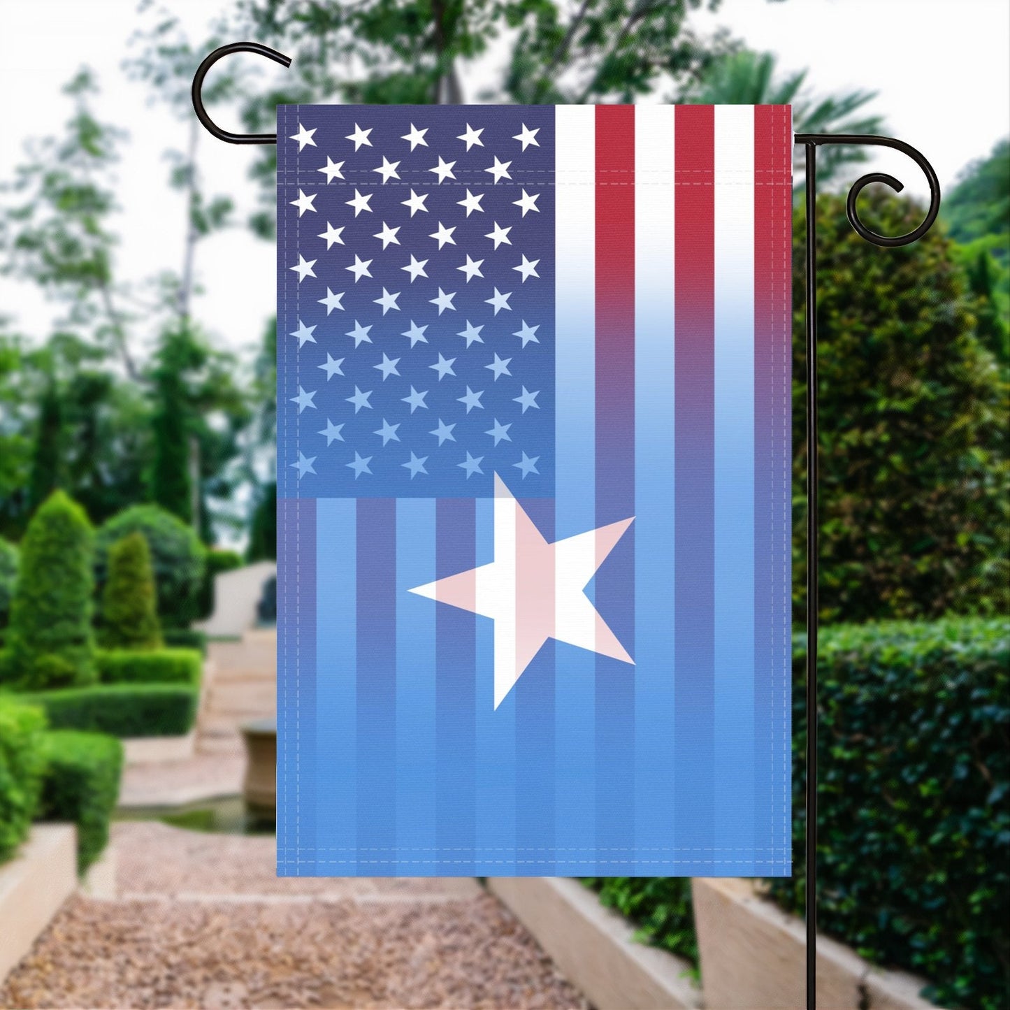 Somalian American Garden Flag