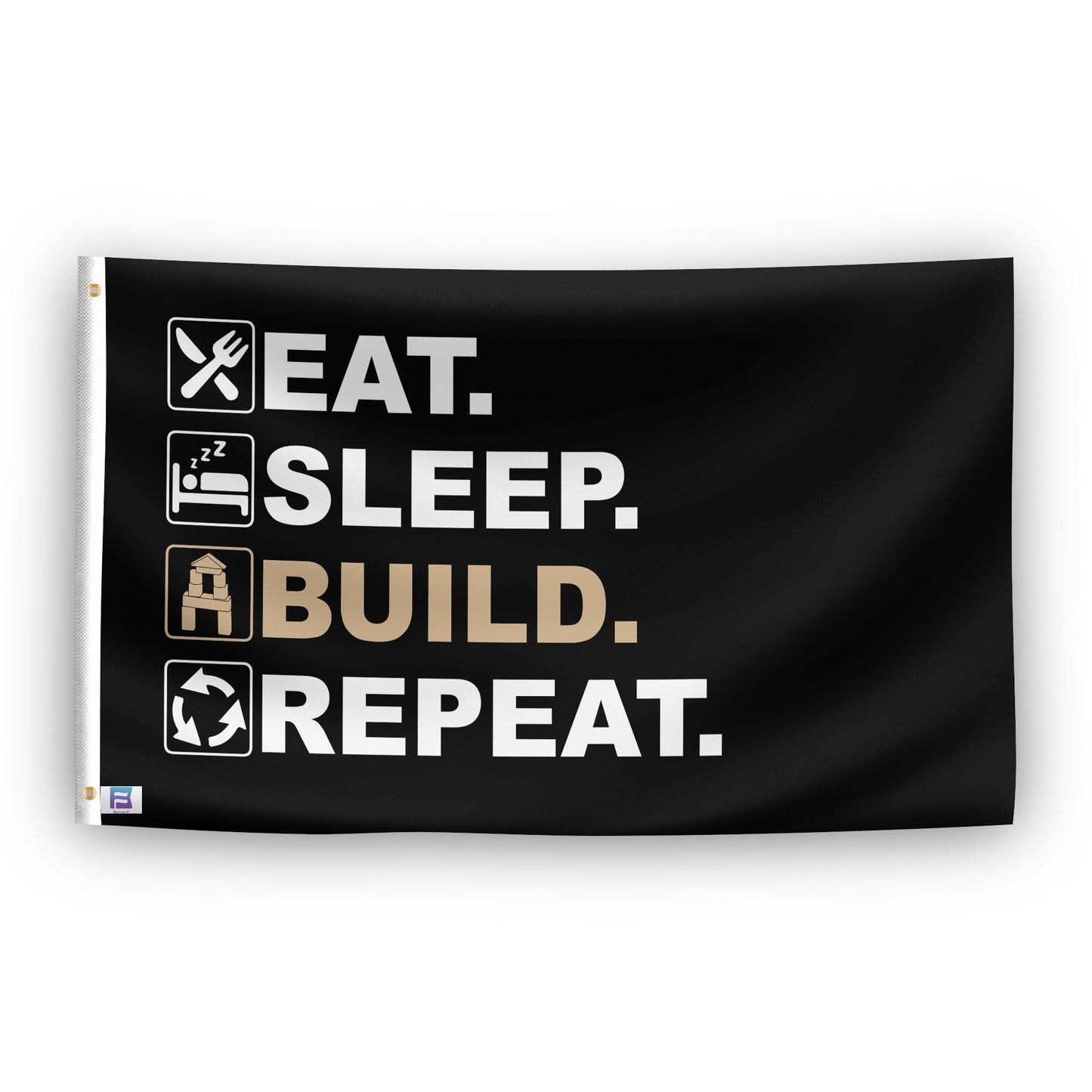 Eat Sleep Build Repeat Flag