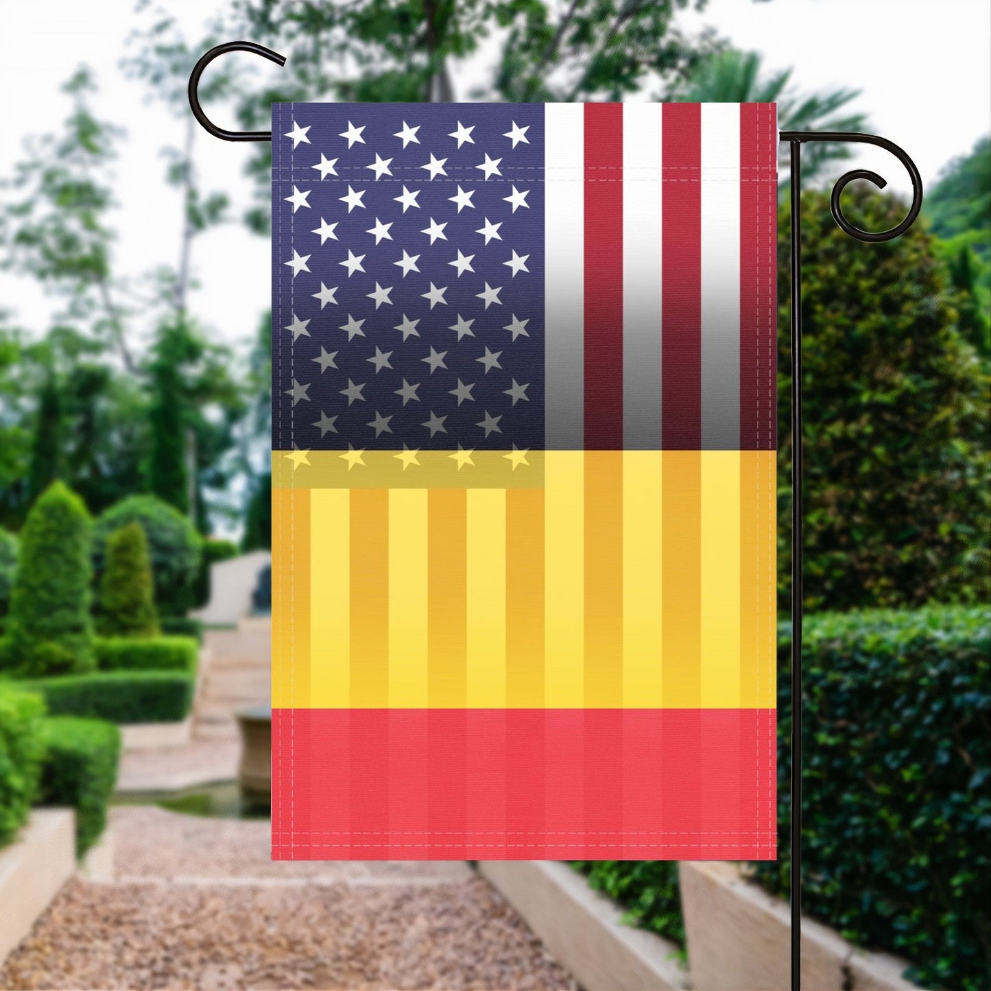 Belgian American Garden Flag