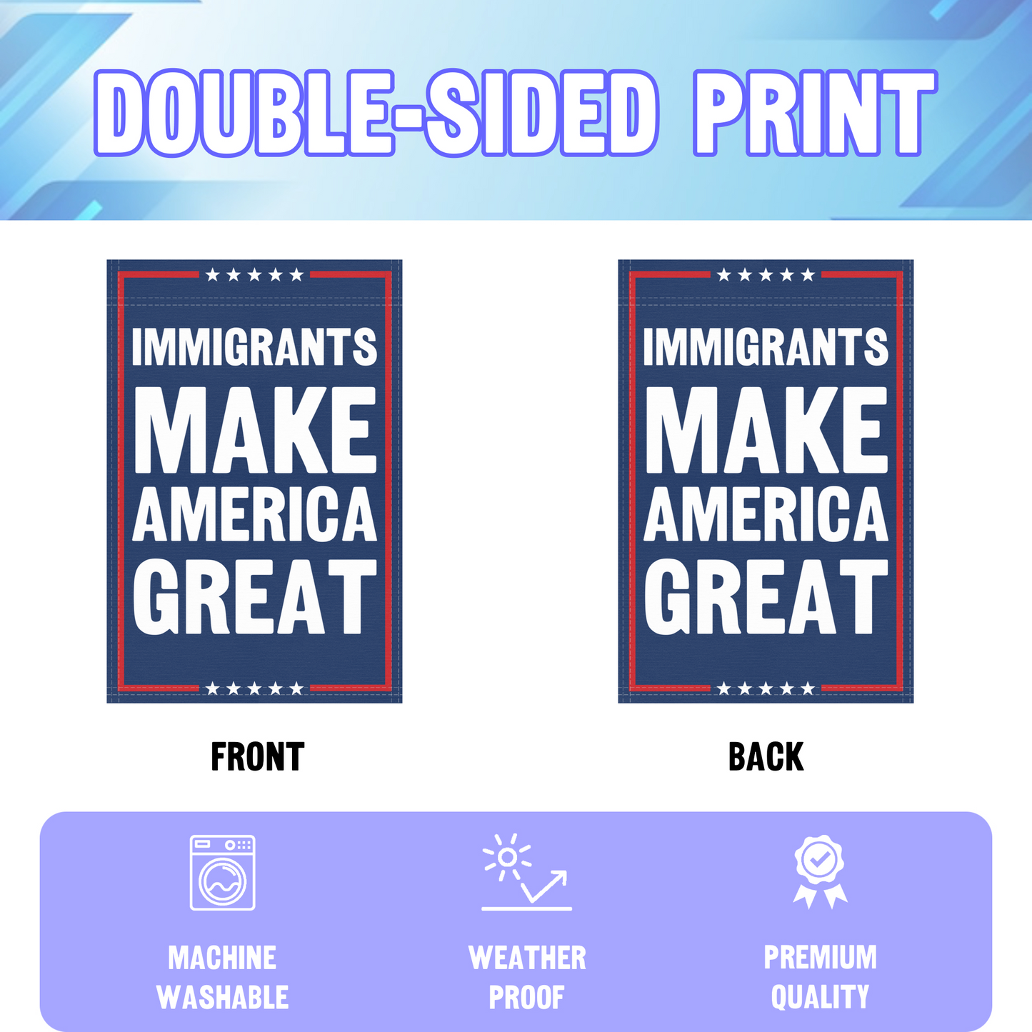 Immigrants Make America Great Garden Flag