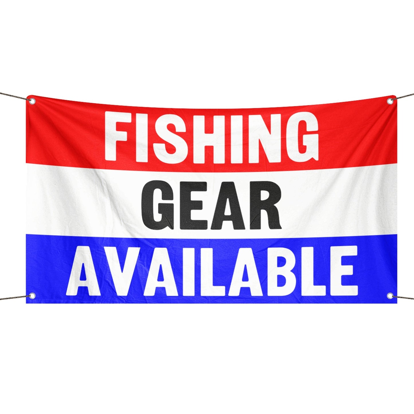 Fishing Gear Available Business Flag