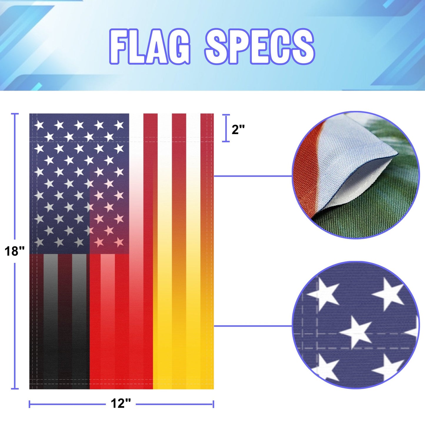 German American Garden Flag