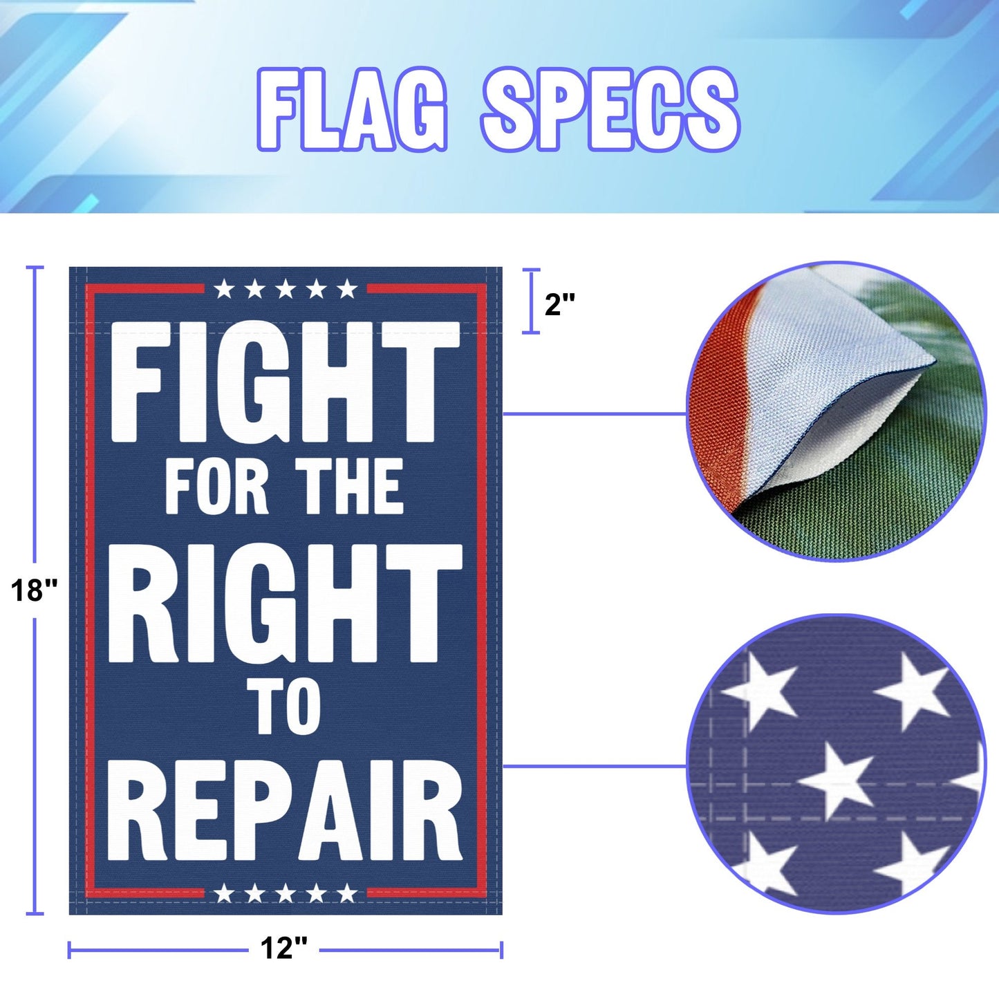 Fight For The Right To Repair Garden Flag