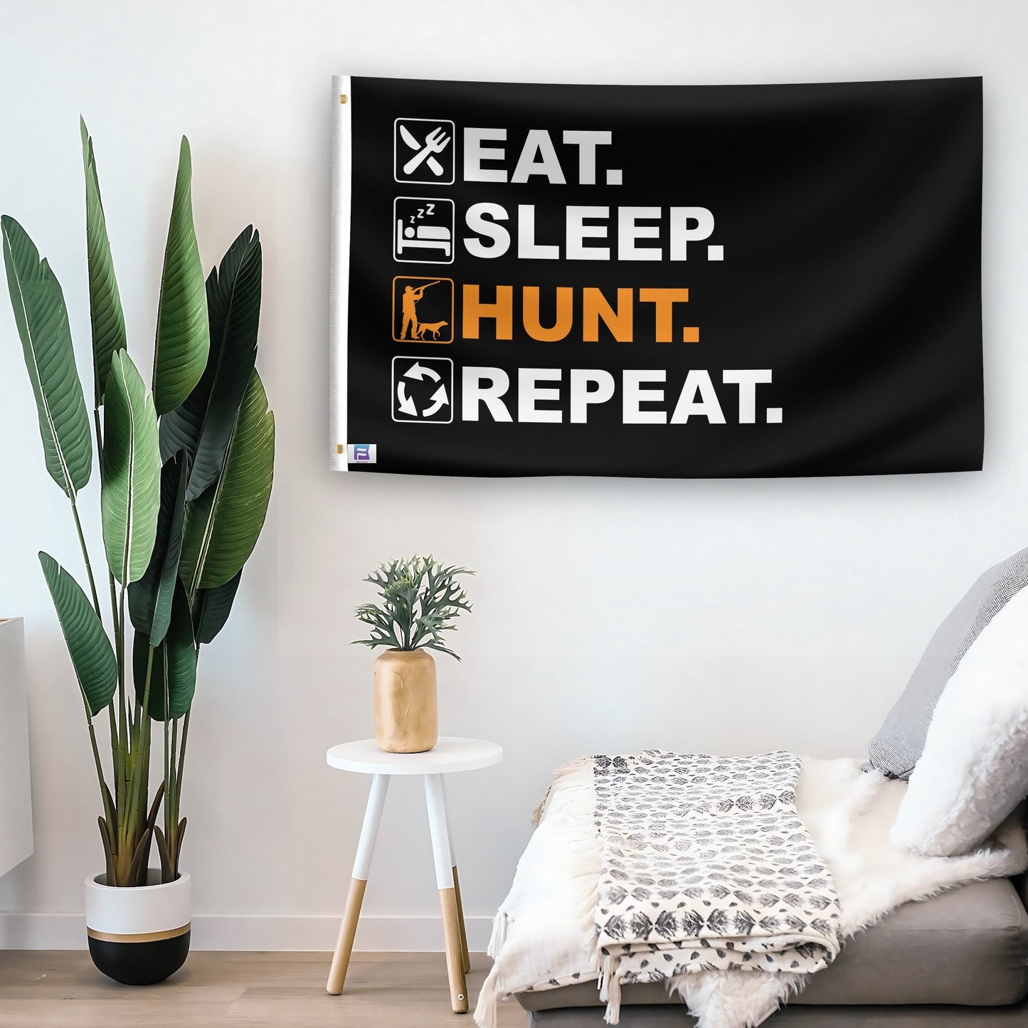 Eat Sleep Hunt Repeat Flag