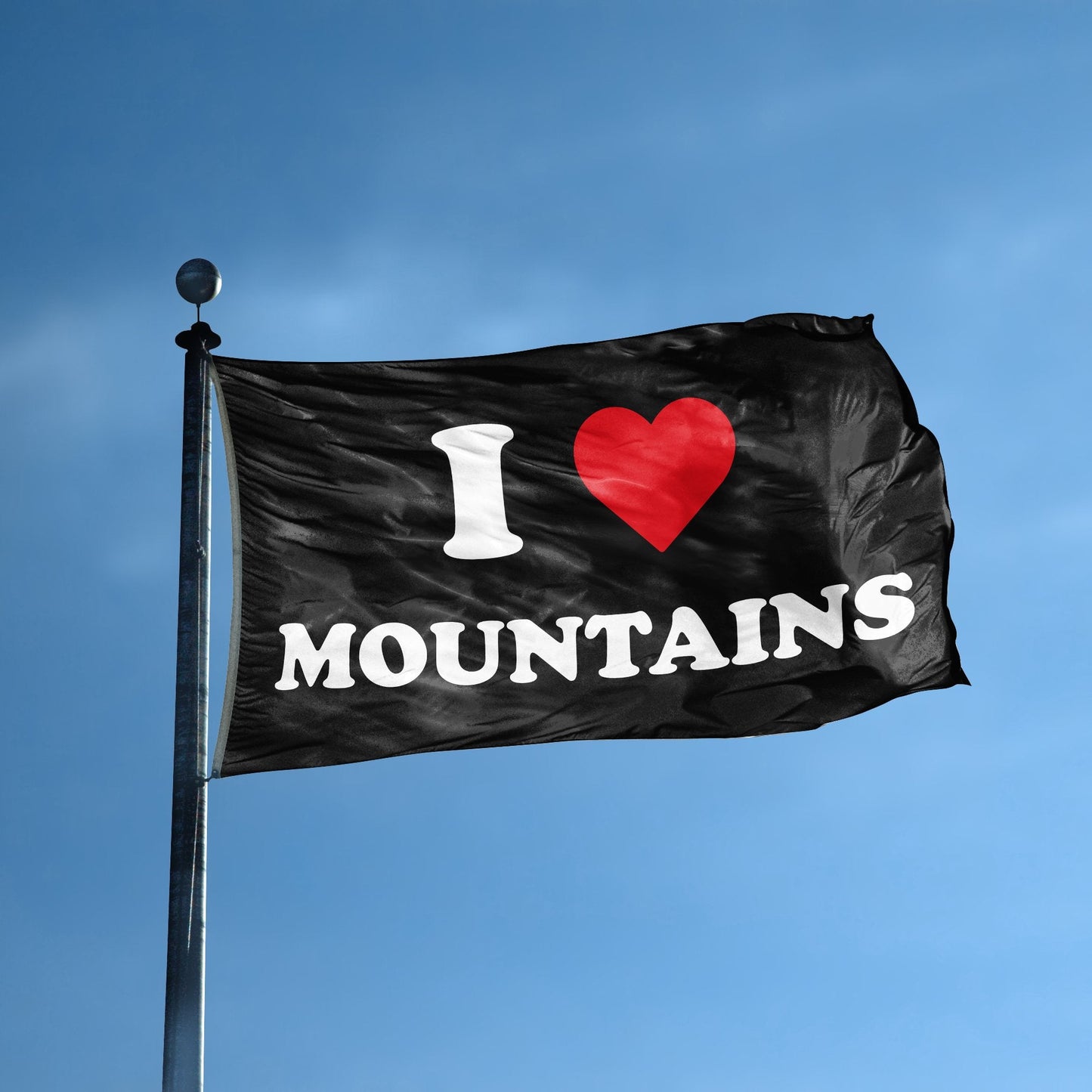I Love Mountains Flag