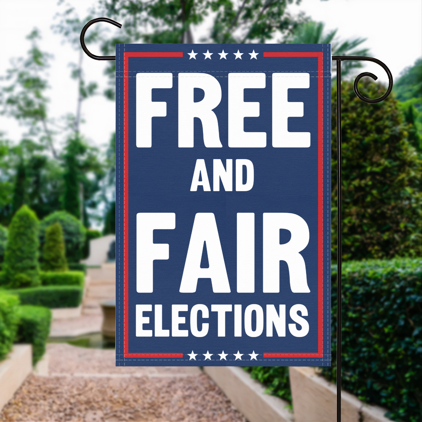Free And Fair Elections Garden Flag