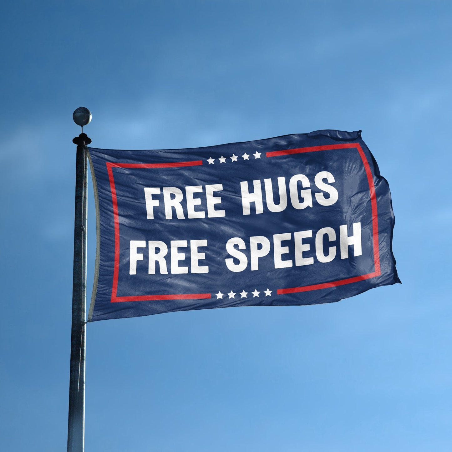 Free Hugs Free Speech Political Flag
