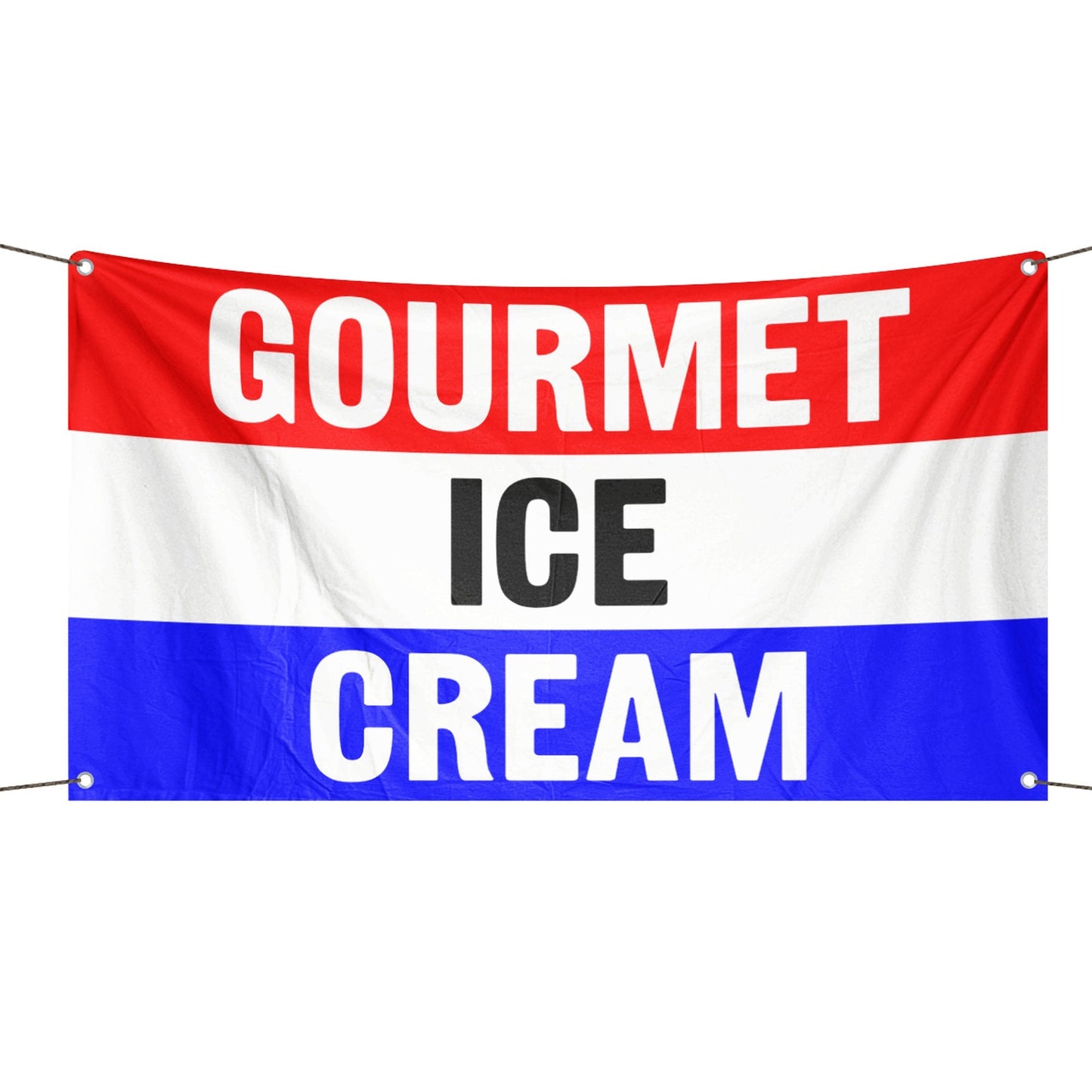 Gourmet Ice Cream Business Storefront Flag