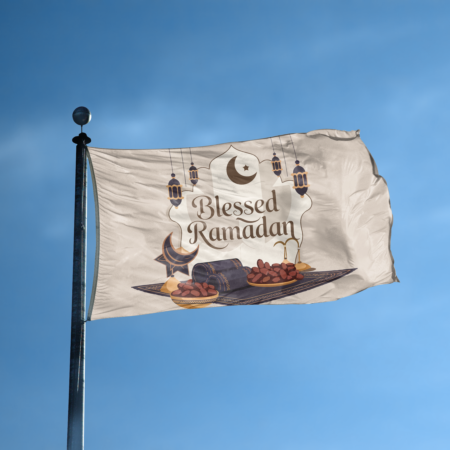 Blessed Ramadan Holiday Flag