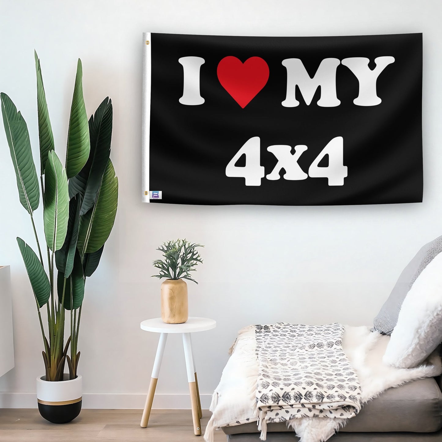 I Love My 4x4 Flag