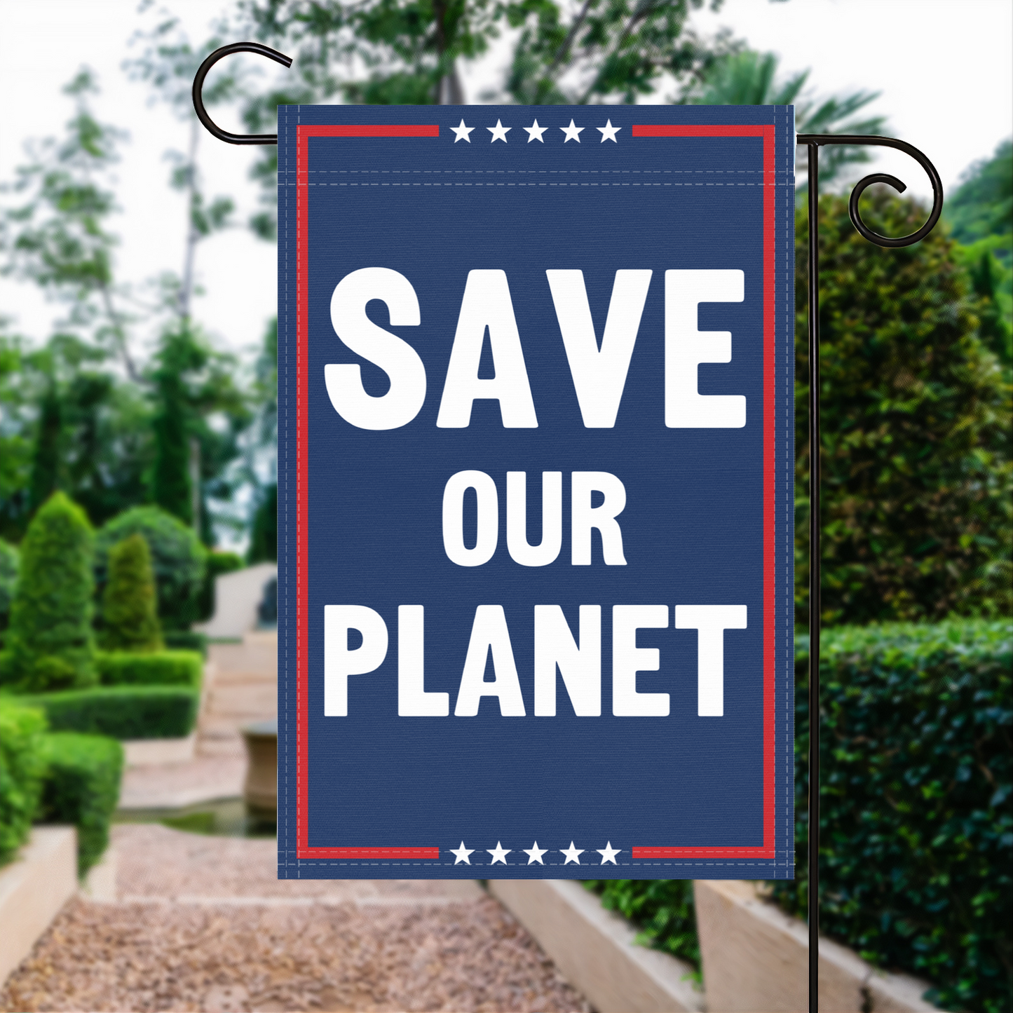 Save Our Planet Garden Flag