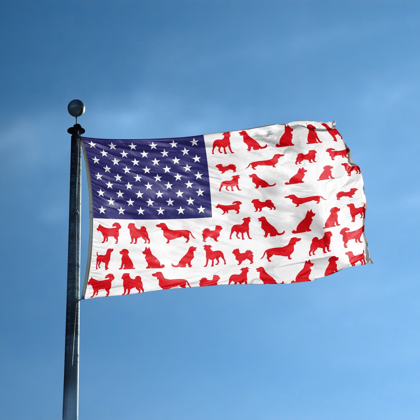Dog Stripes American Flag