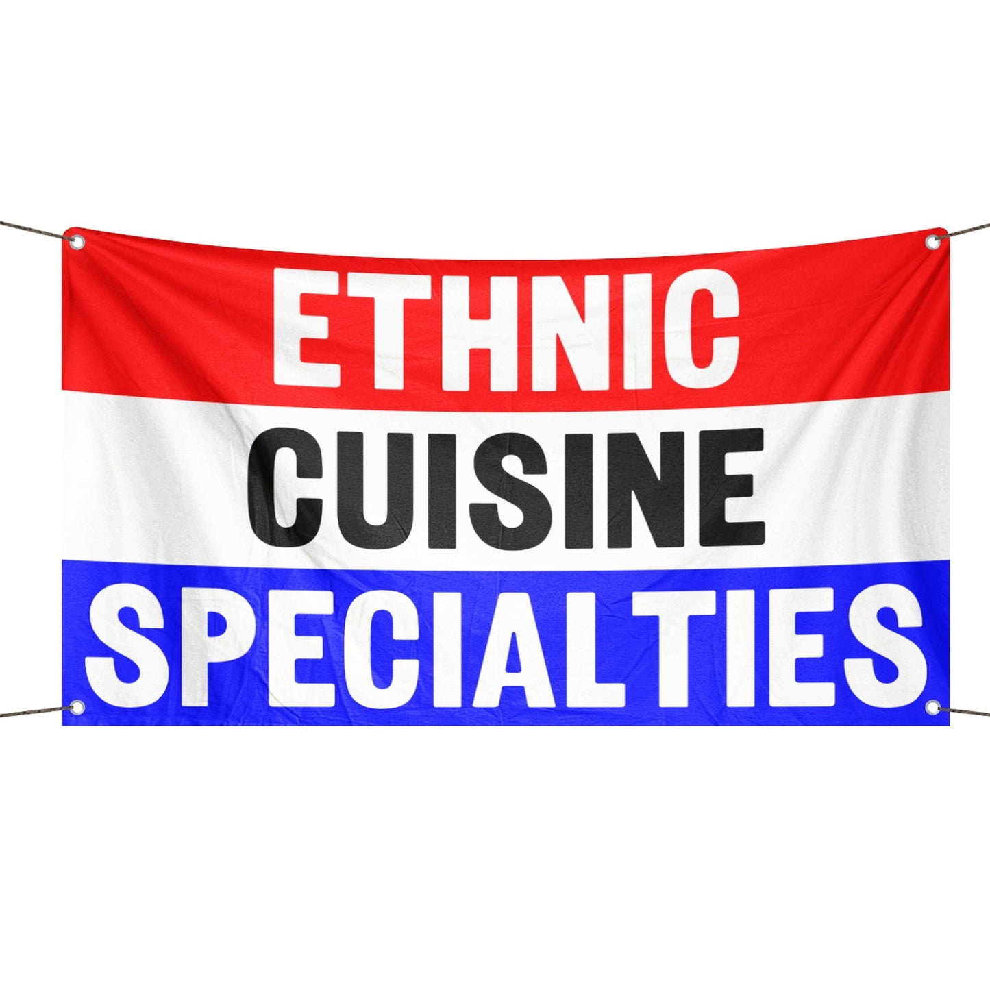 Ethnic Cuisine Specialties Business Flag