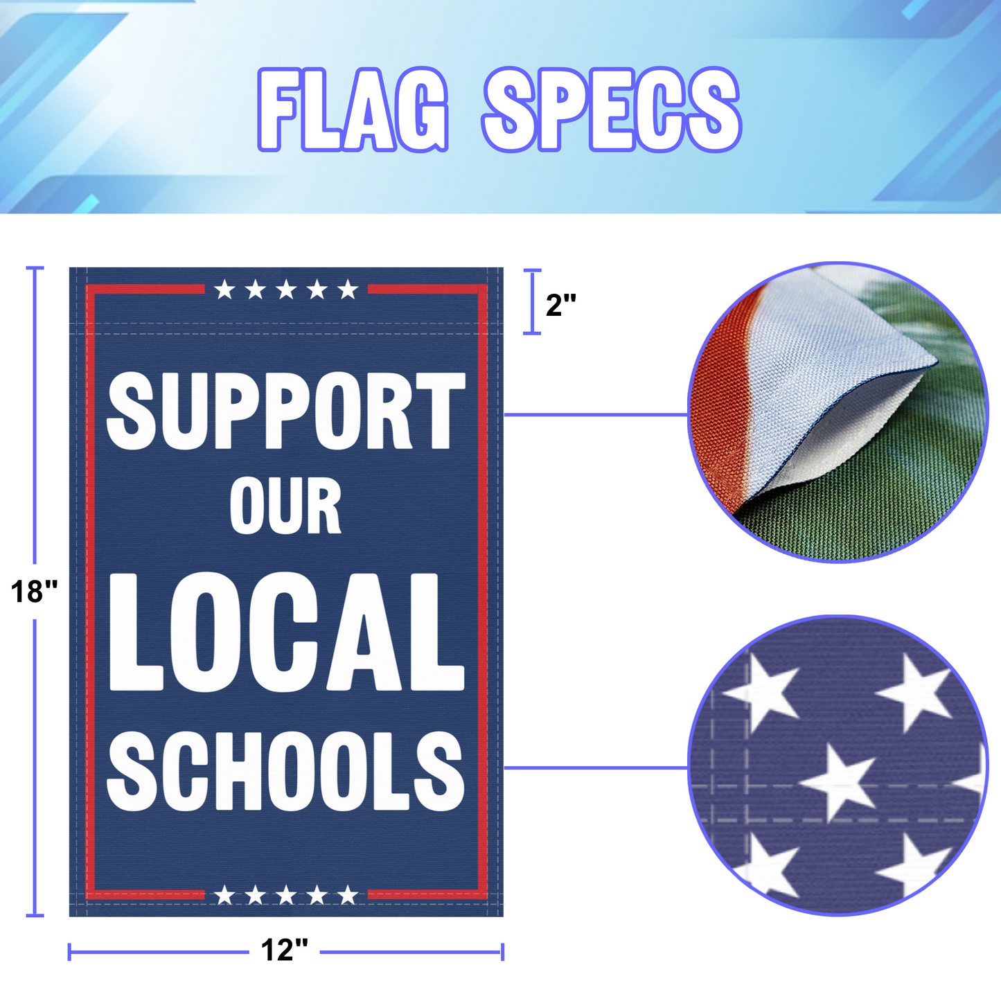 Support Our Local Schools Garden Flag