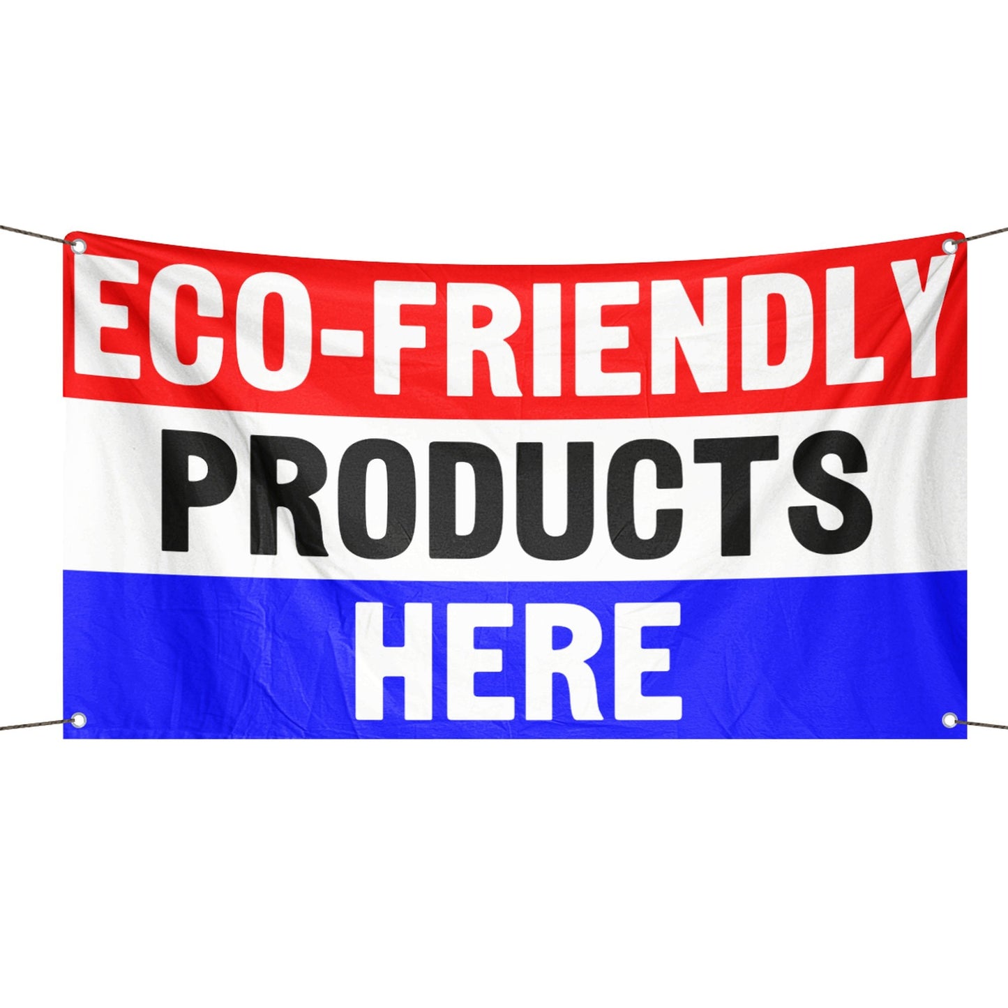 Eco-friendly Products Here Business Flag
