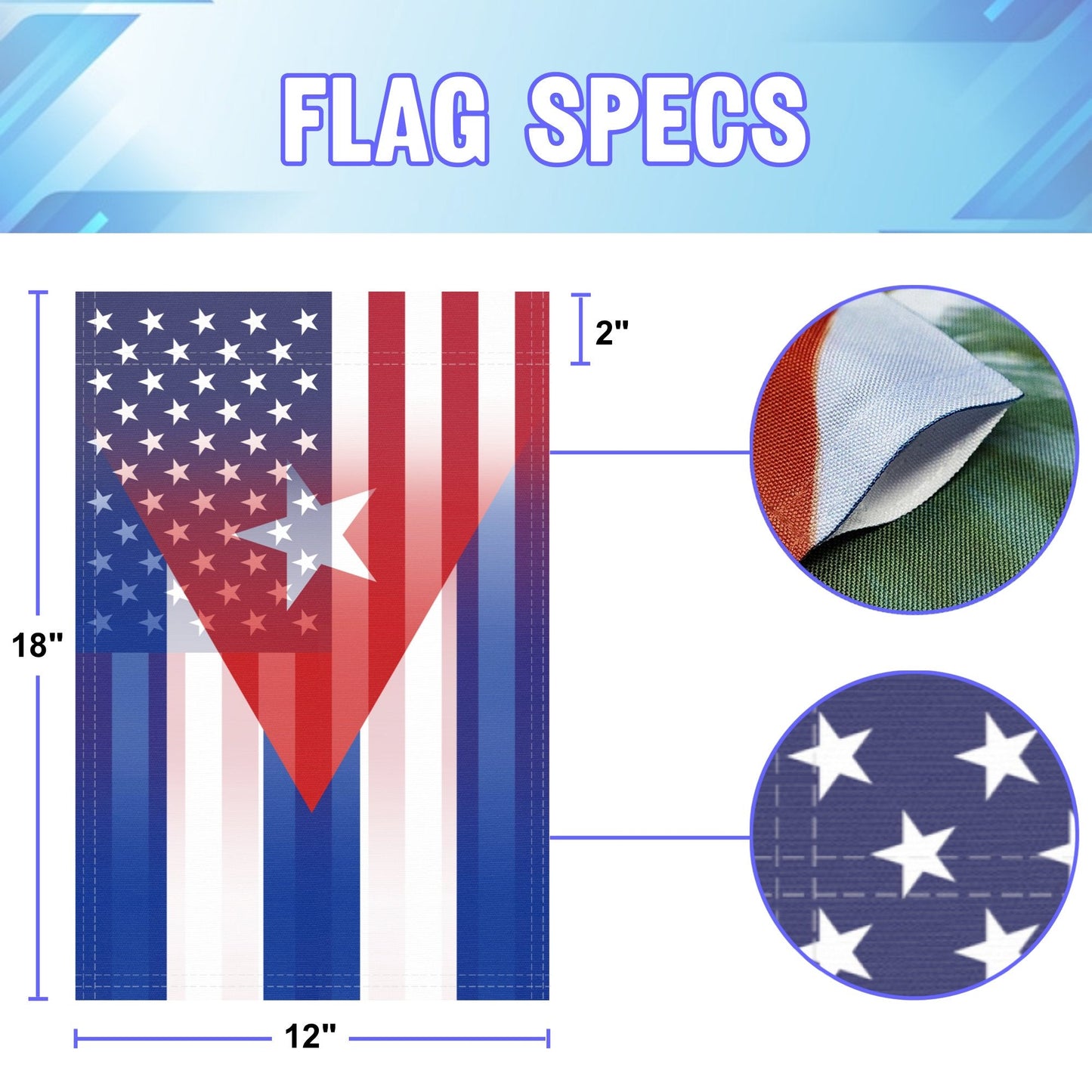 Cuban American Garden Flag