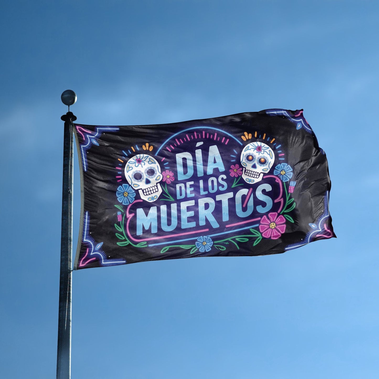 Día De Los Muertos Flag