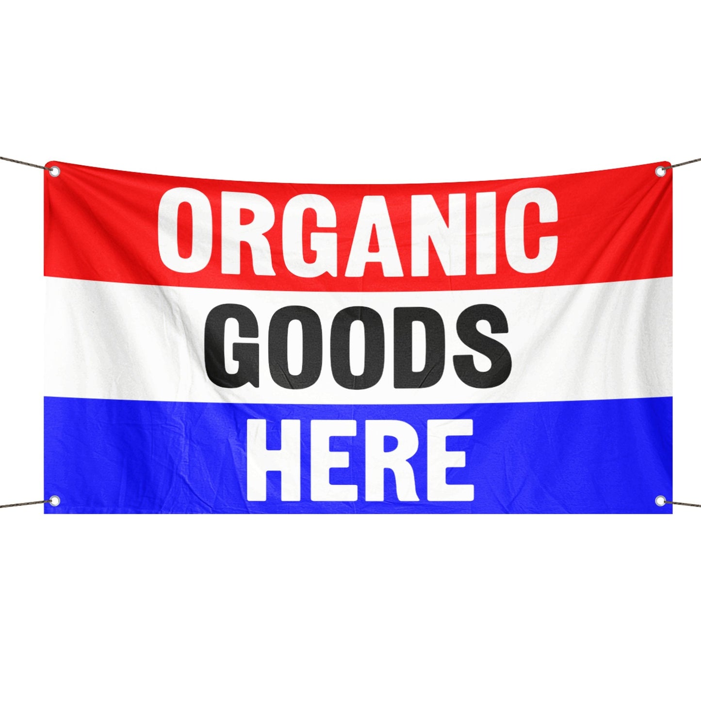 Organic Goods Here Business Storefront Flag