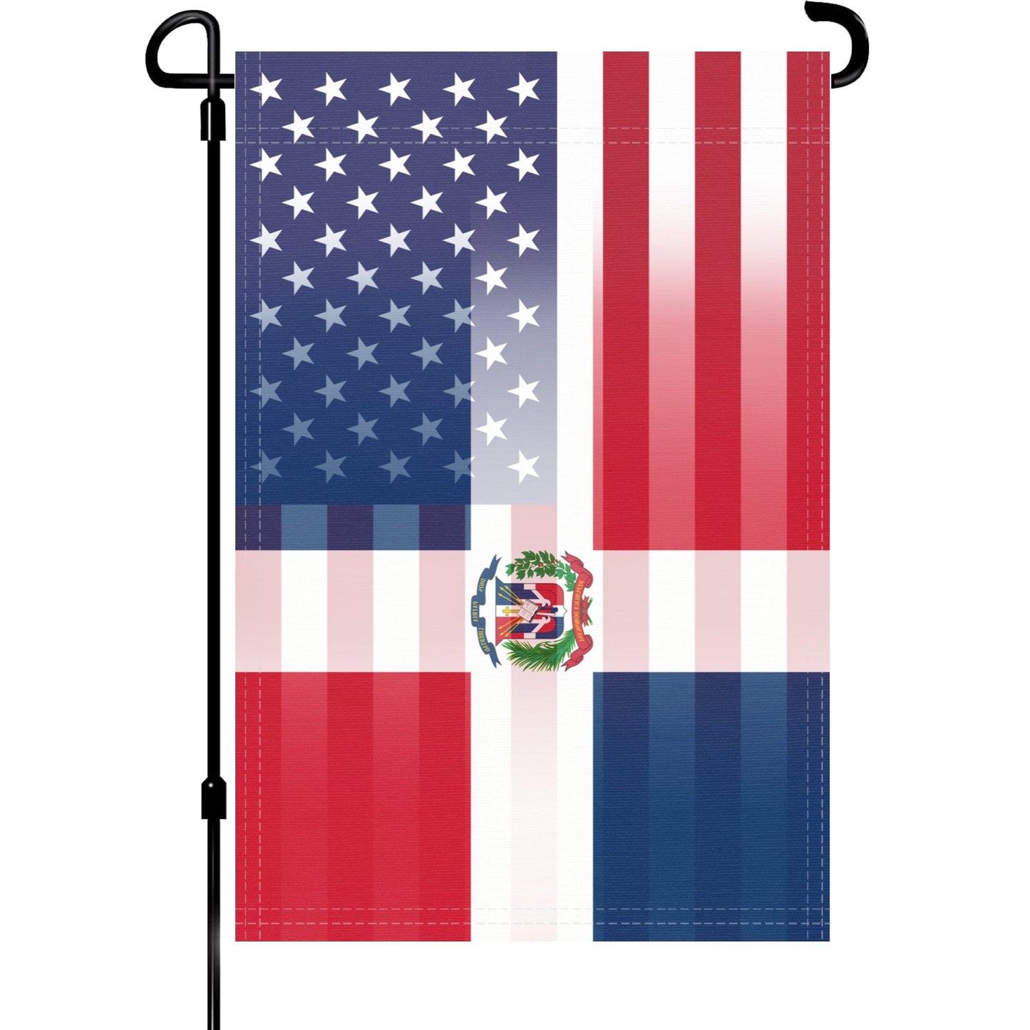 Dominican American Garden Flag