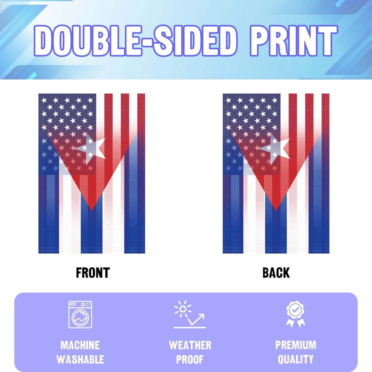 Cuban American Garden Flag