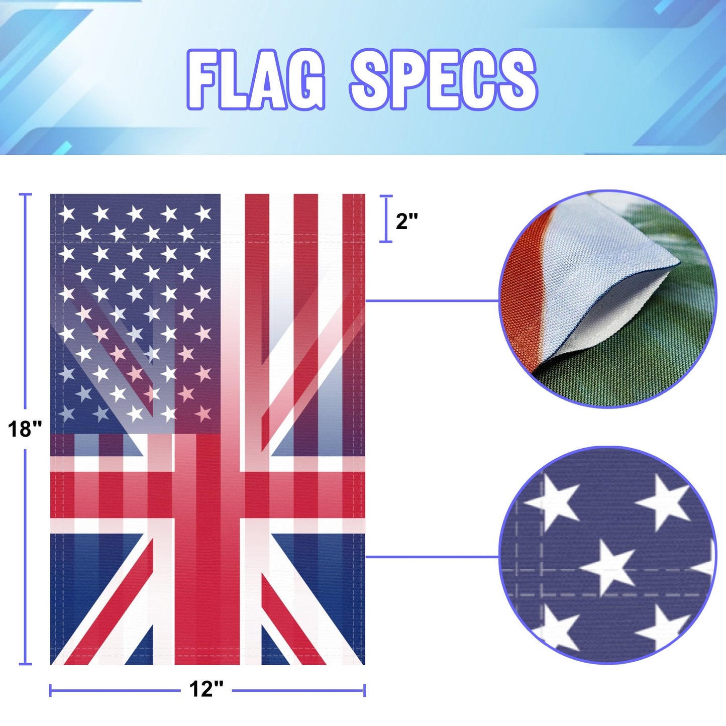 British American Garden Flag