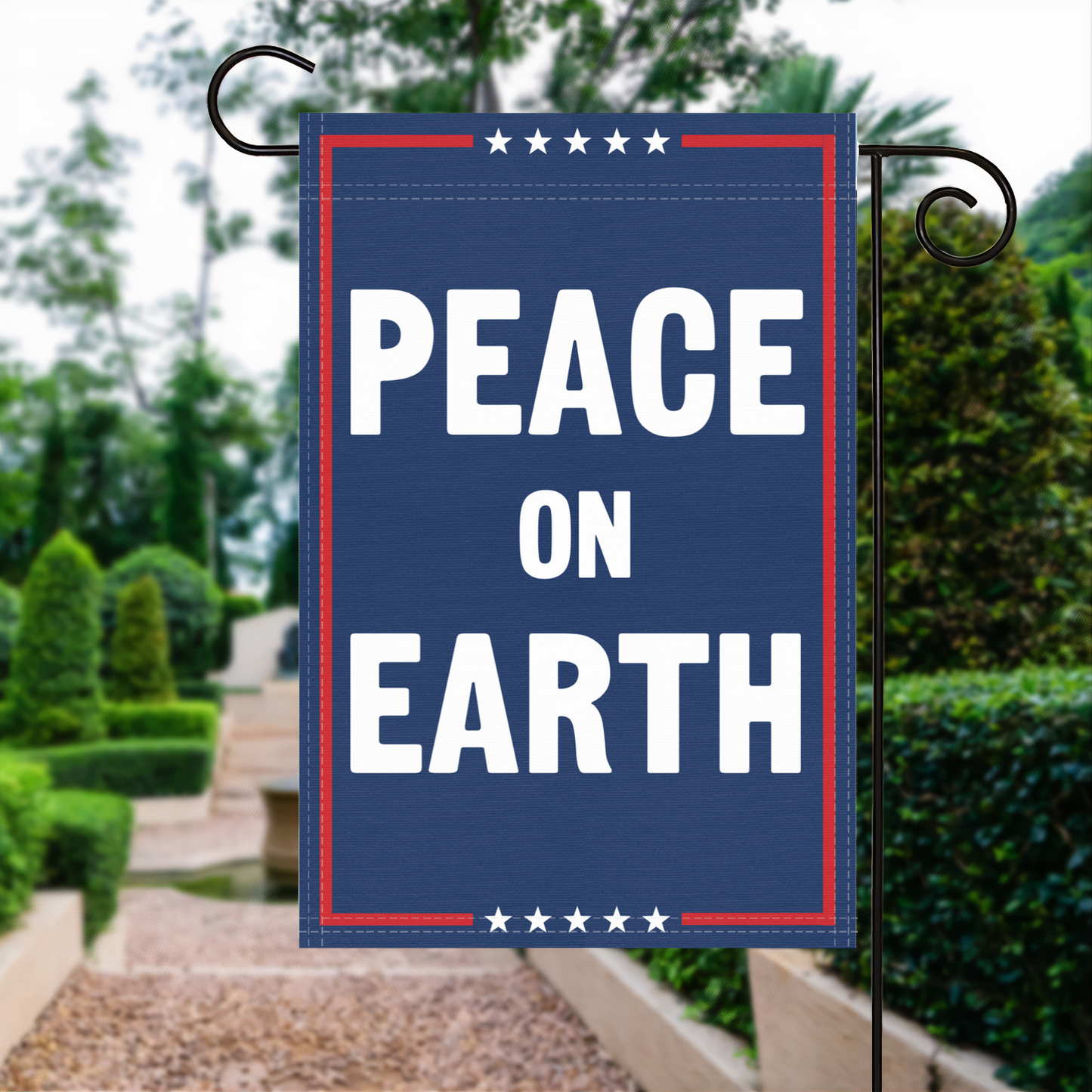 Peace On Earth Garden Flag
