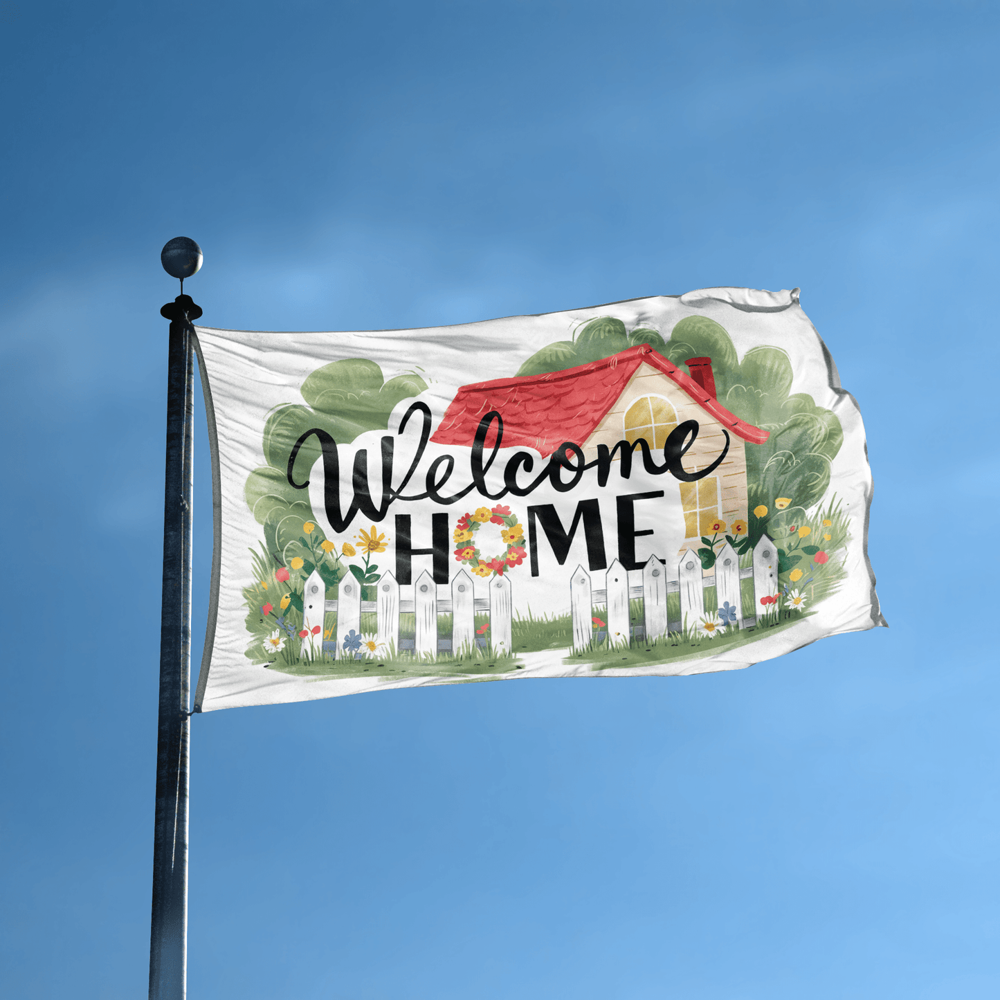 Welcome Home House Flag