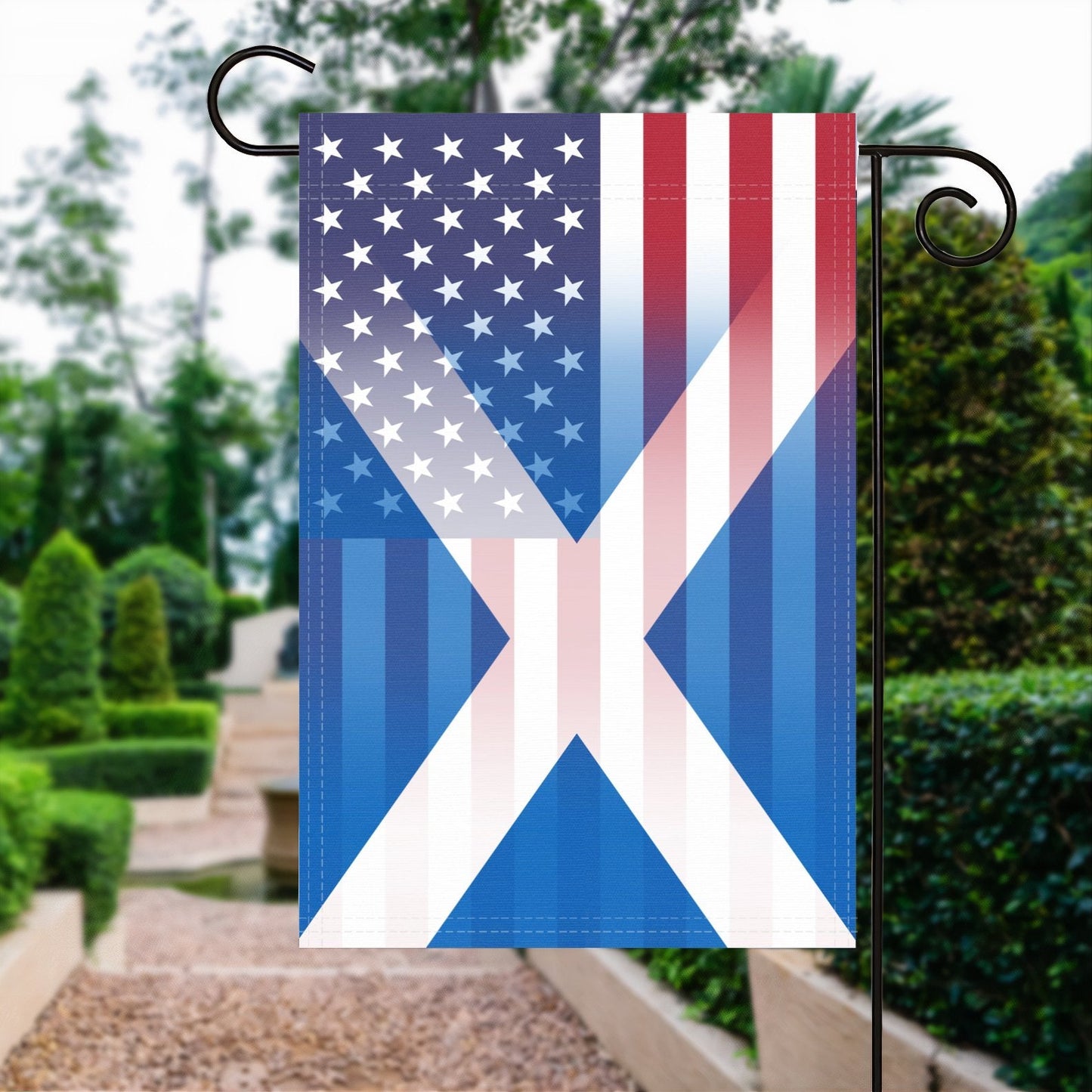 Scottish American Garden Flag