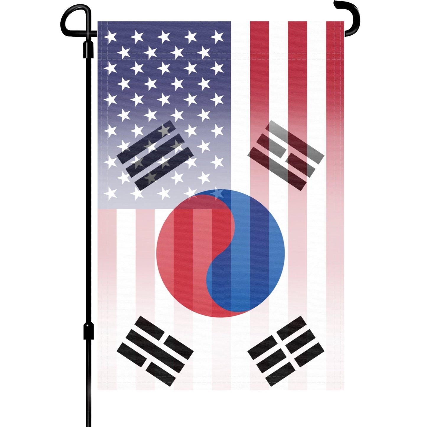 South Korean American Garden Flag
