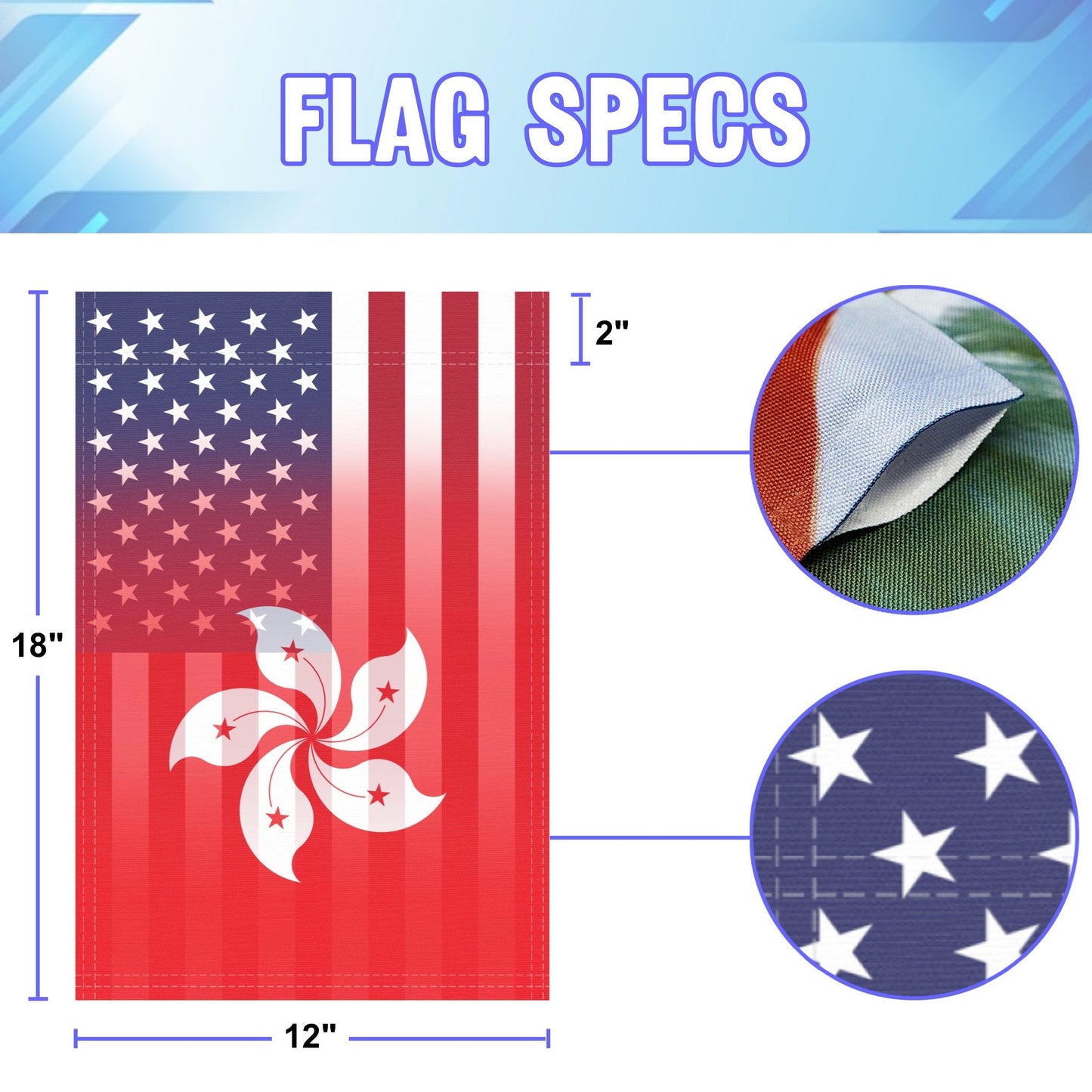Hongkonger American Garden Flag