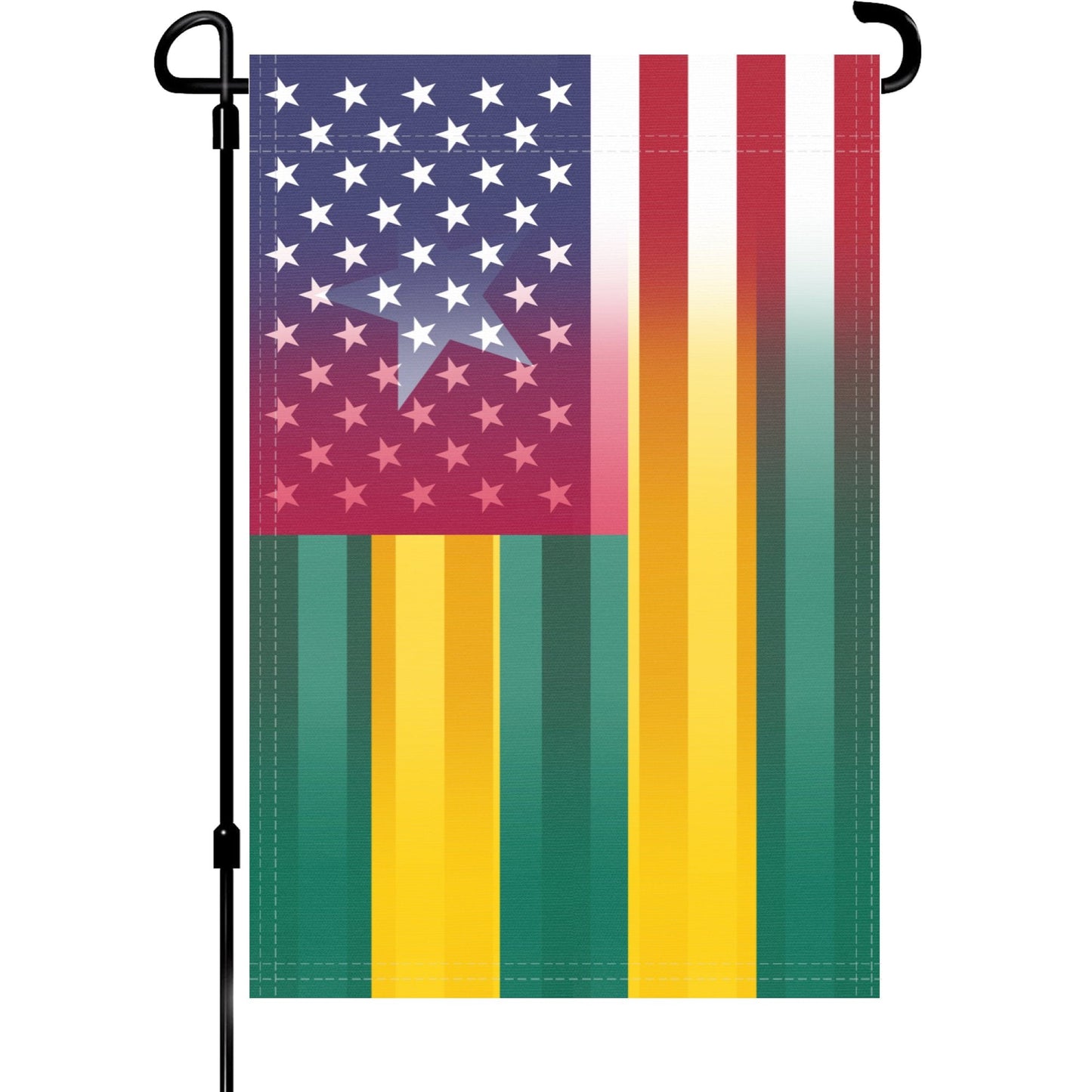 Togolese American Garden Flag