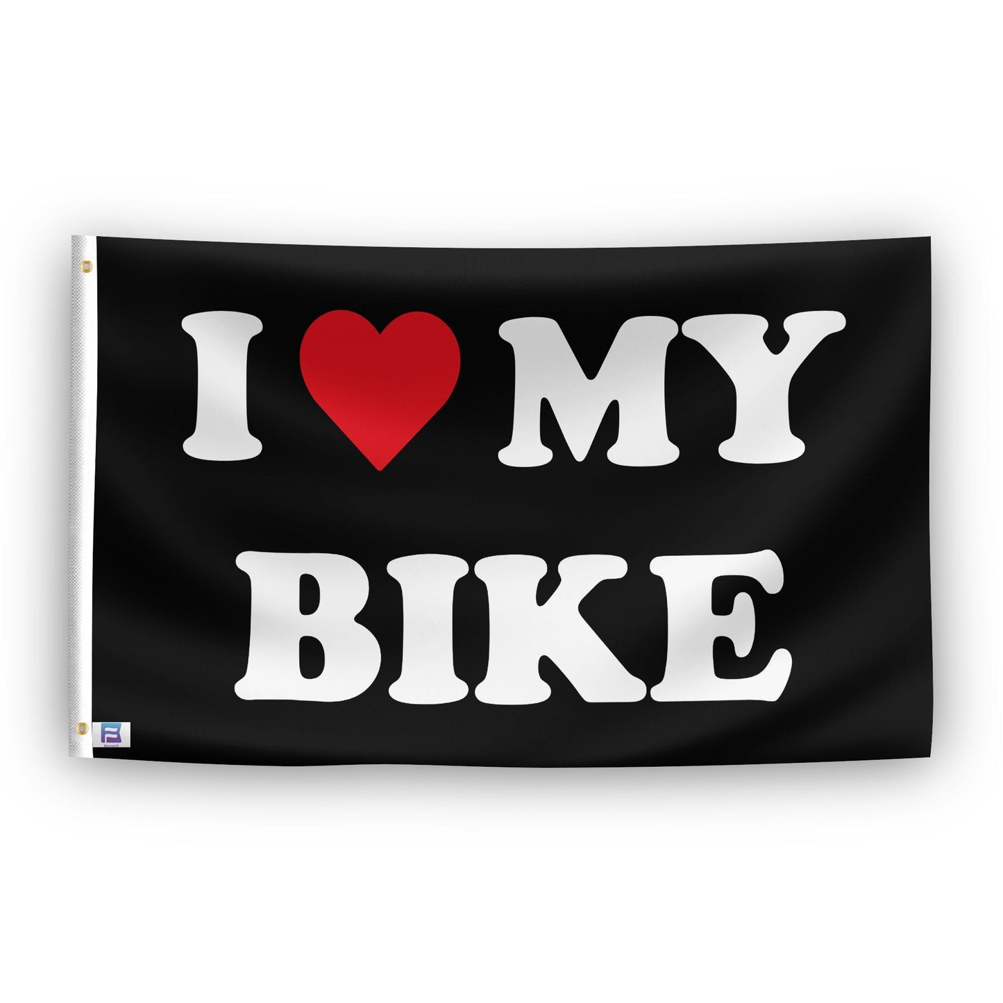 I Love My Bike Flag