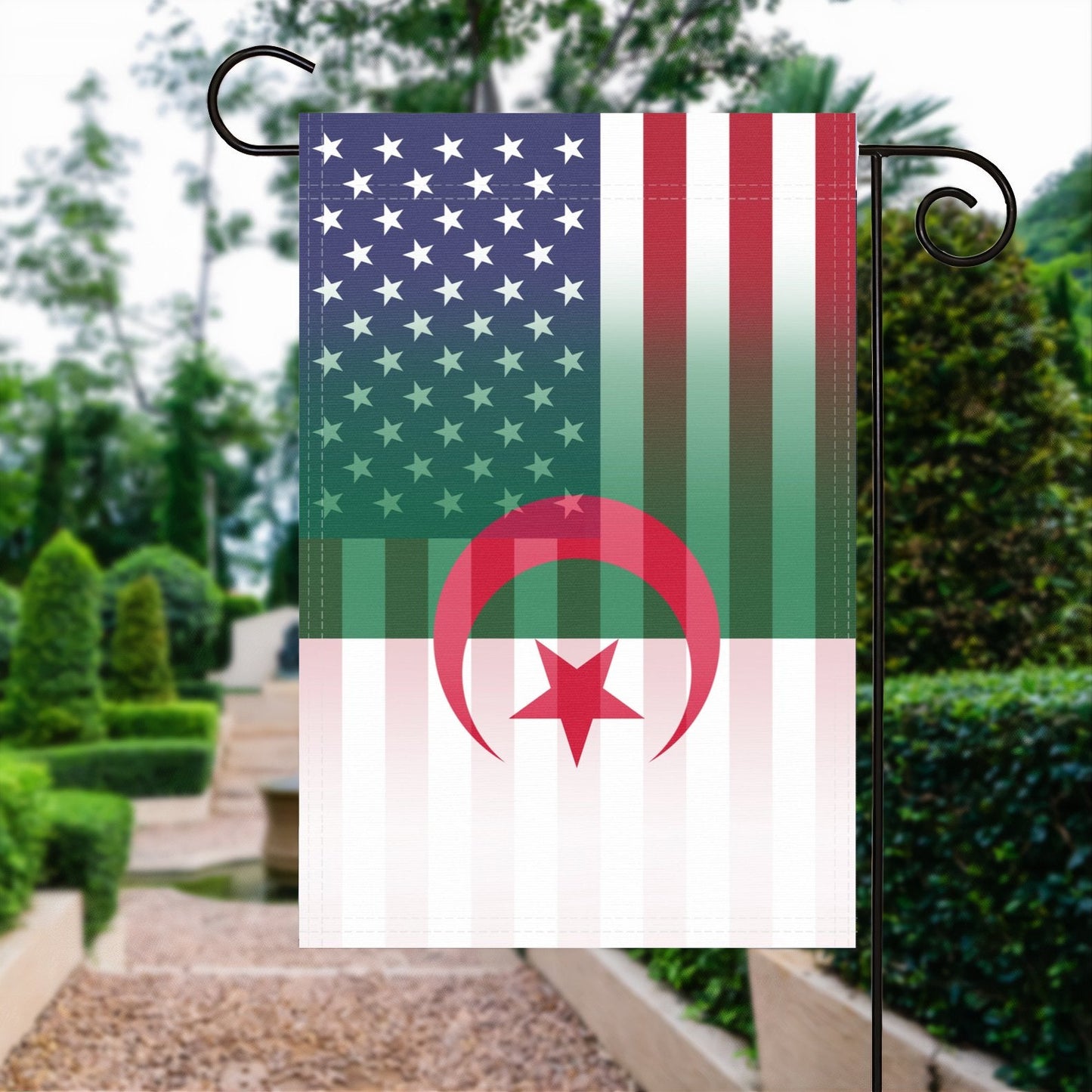 Algerian American Garden Flag