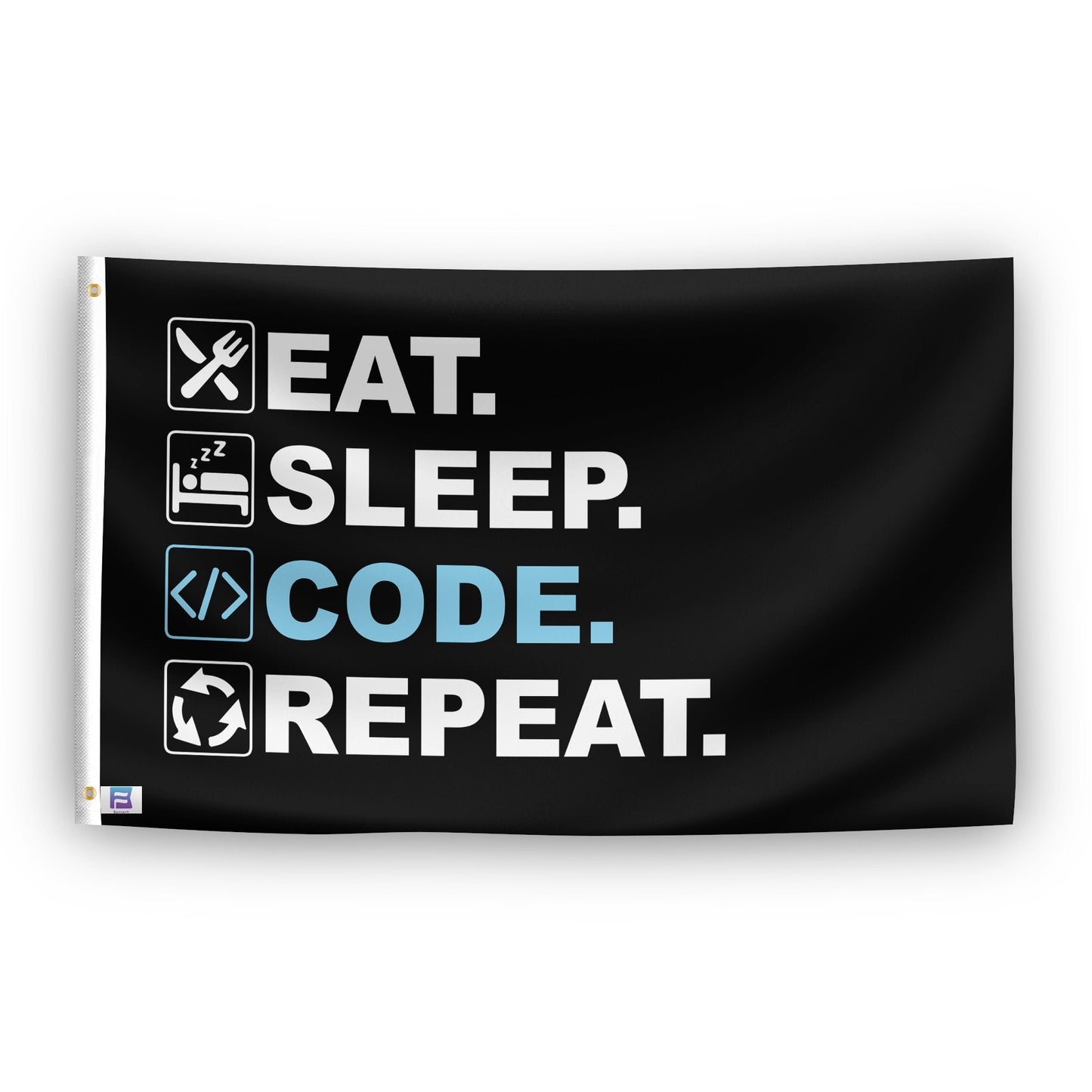 Eat Sleep Code Repeat Flag