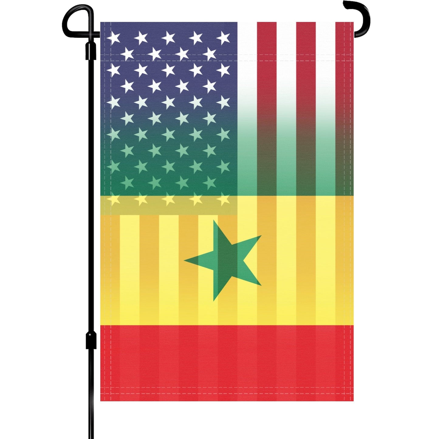 Senegalese American Garden Flag