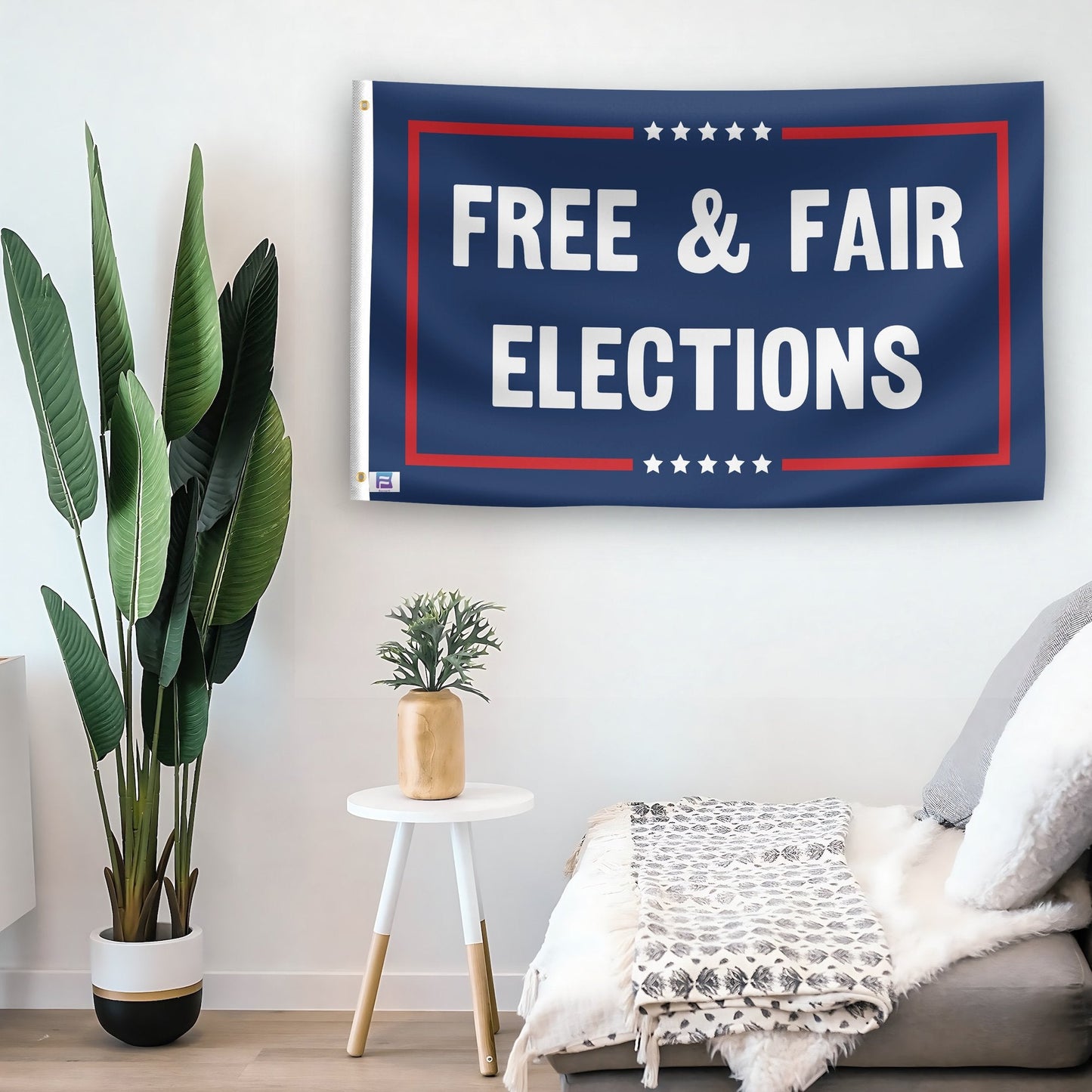 Free And Fair Elections Political Flag