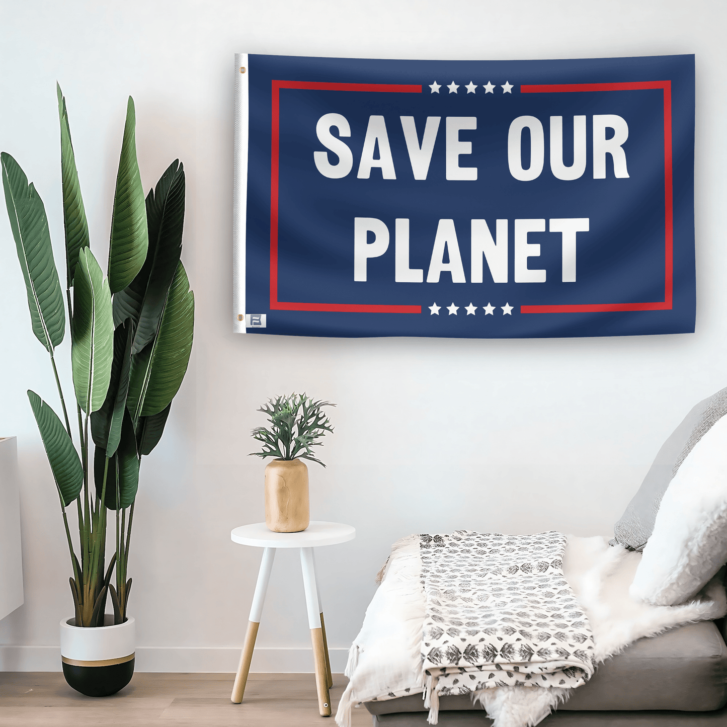 Save Our Planet Political Flag