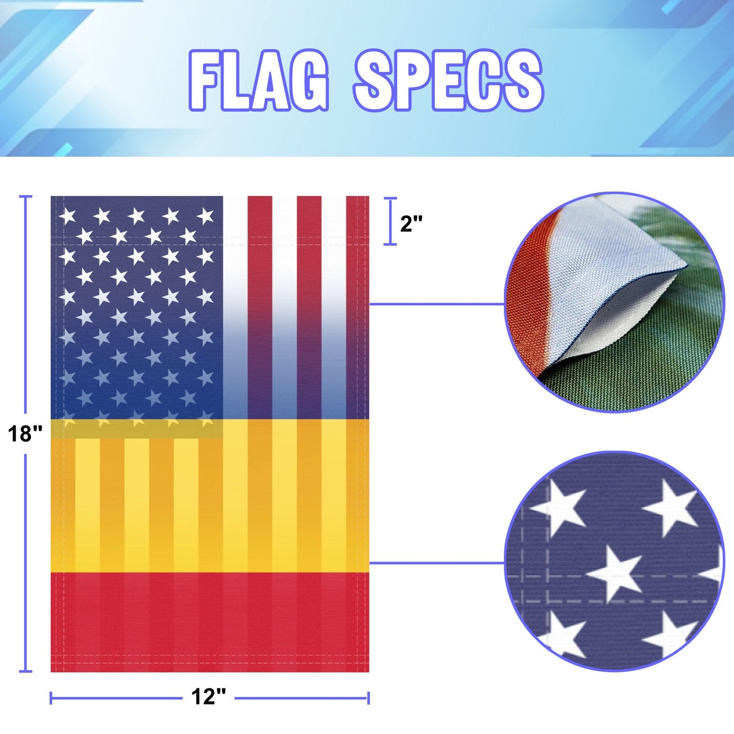 Romanian American Garden Flag