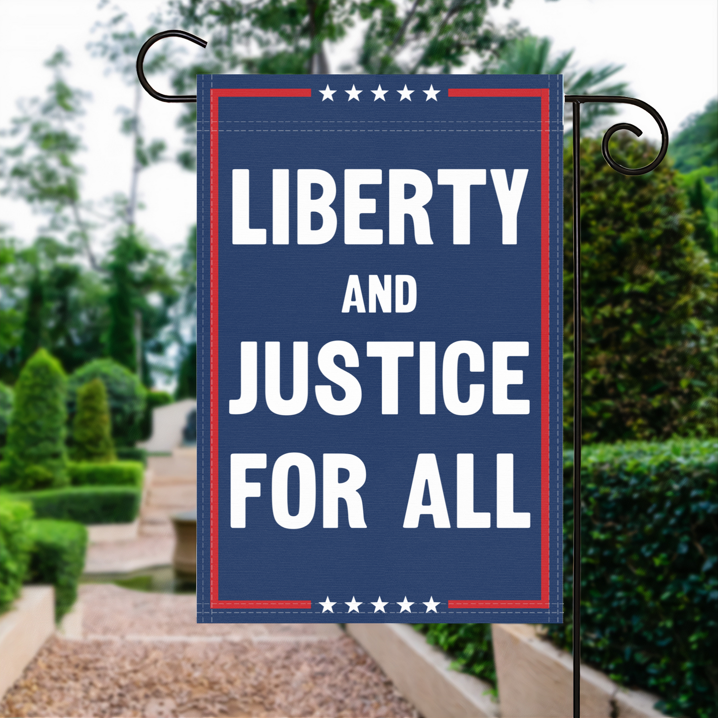 Liberty And Justice For All Garden Flag