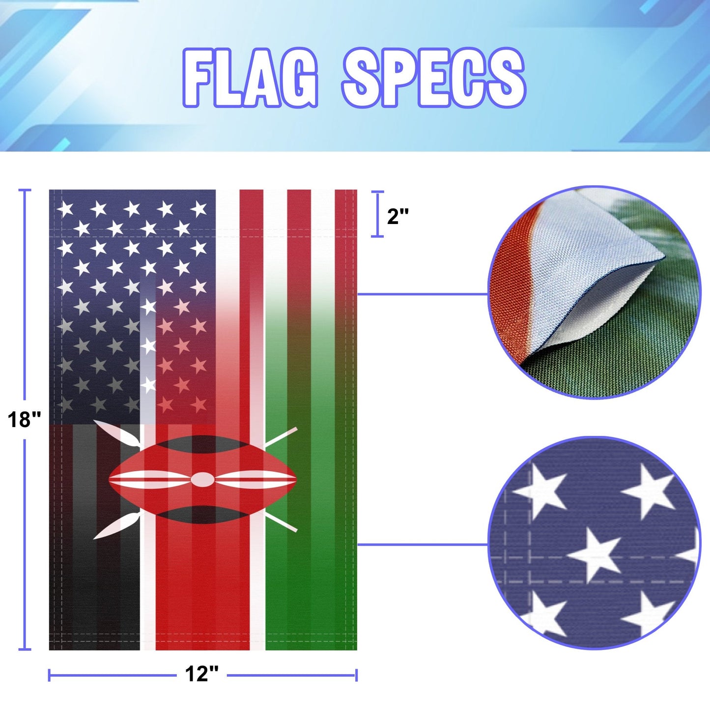 Kenyan American Garden Flag