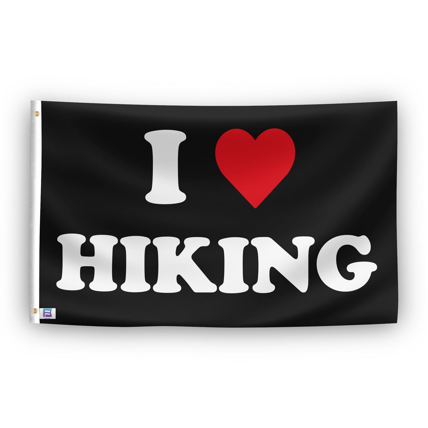 I Love Hiking Flag
