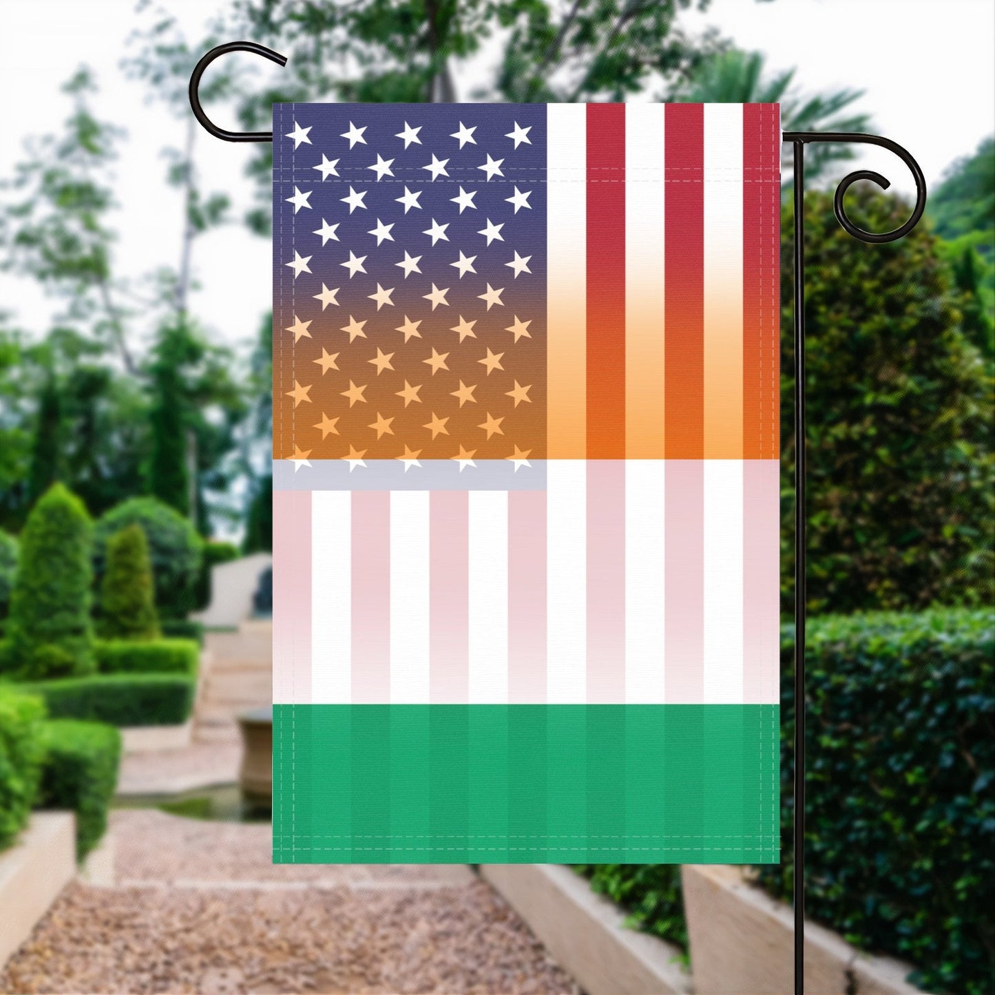 Ivorian American Garden Flag