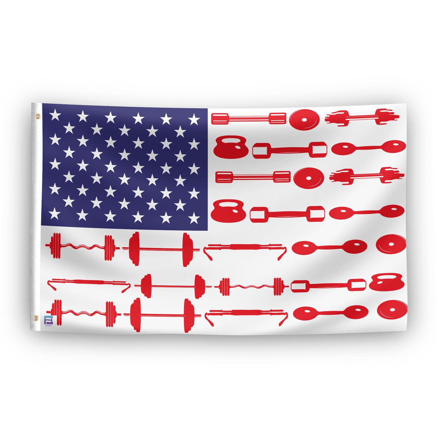 Weight Lifting Stripes American Flag