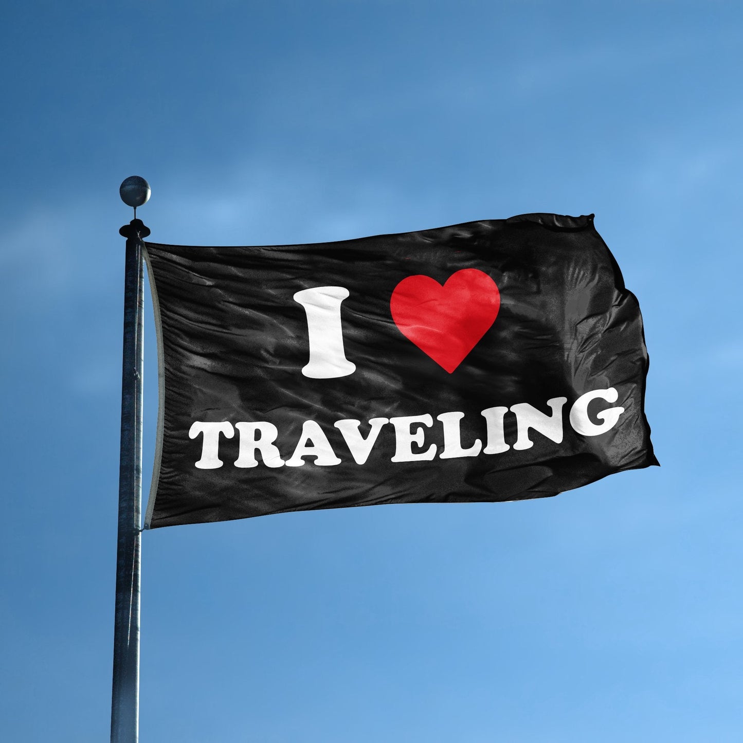 I Love Traveling Flag