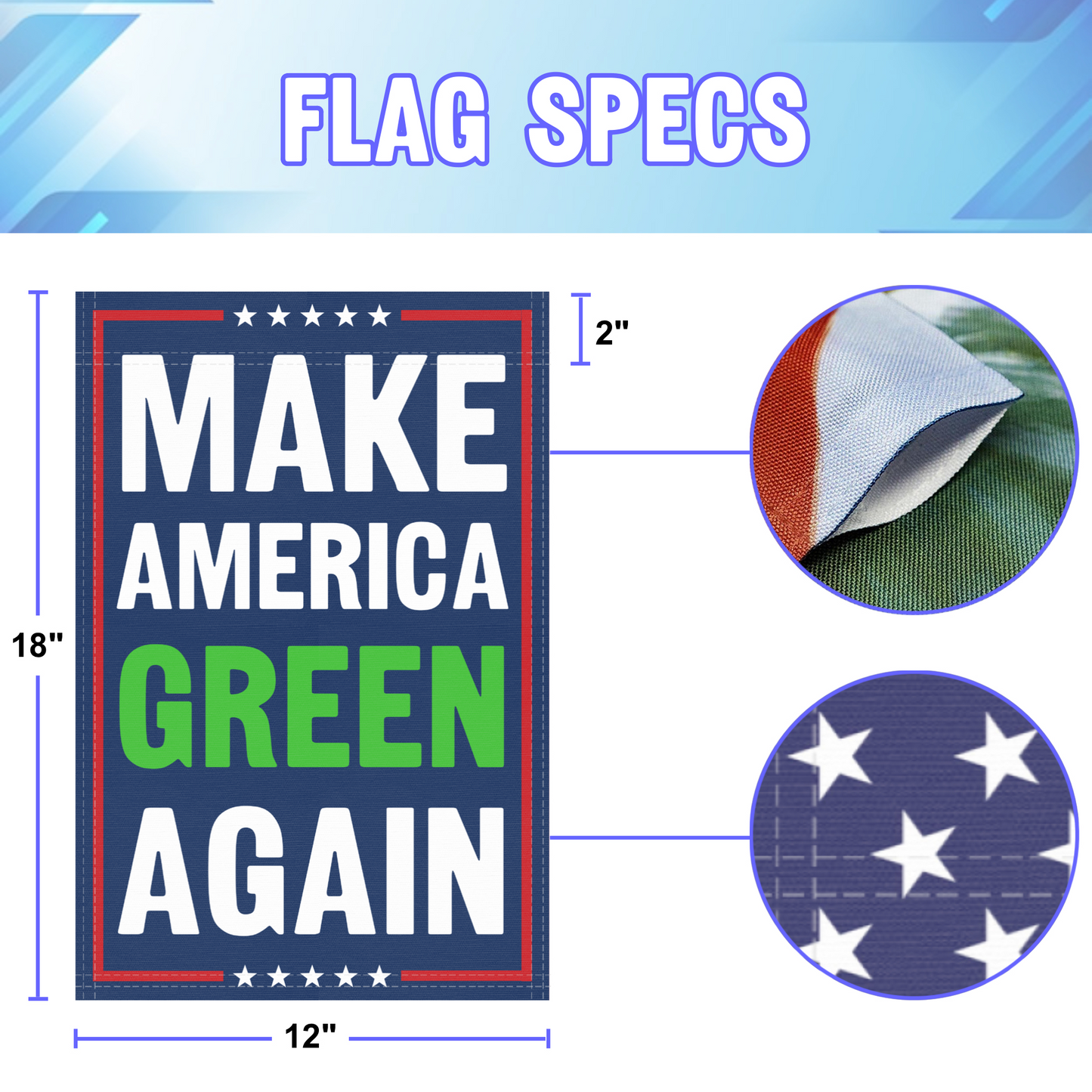 Make America Green Again Garden Flag
