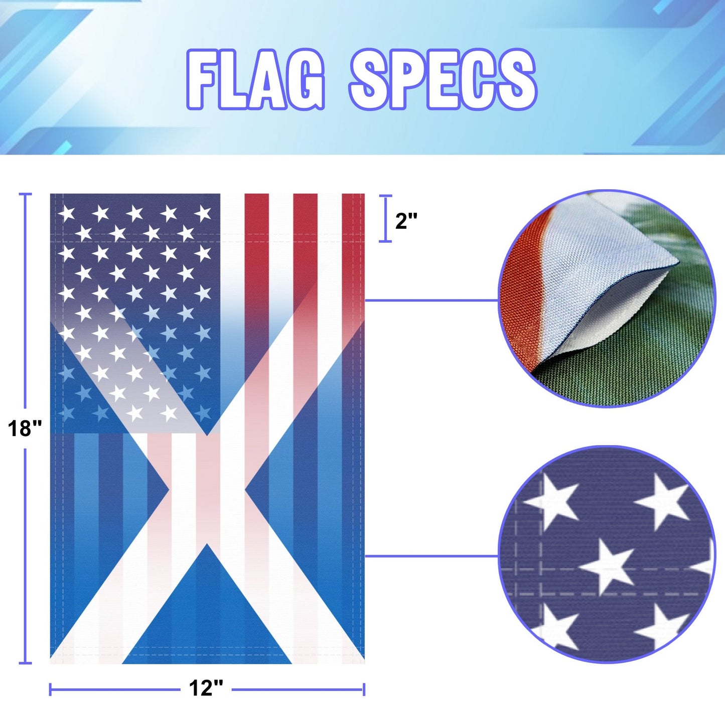 Scottish American Garden Flag