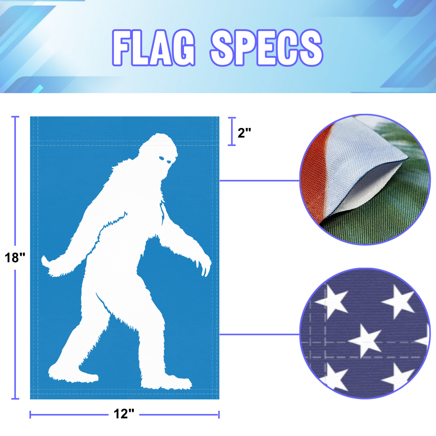 Bigfoot (Yeti) Garden Flag