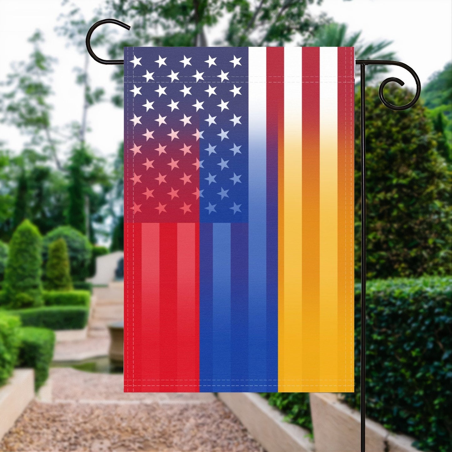 Armenian American Garden Flag
